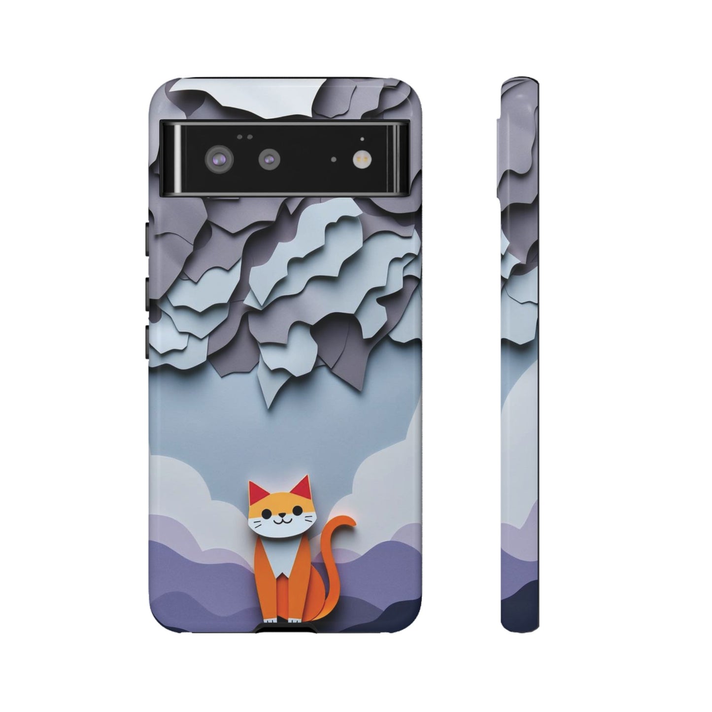 Papier-mâché Cat Design Phone Case