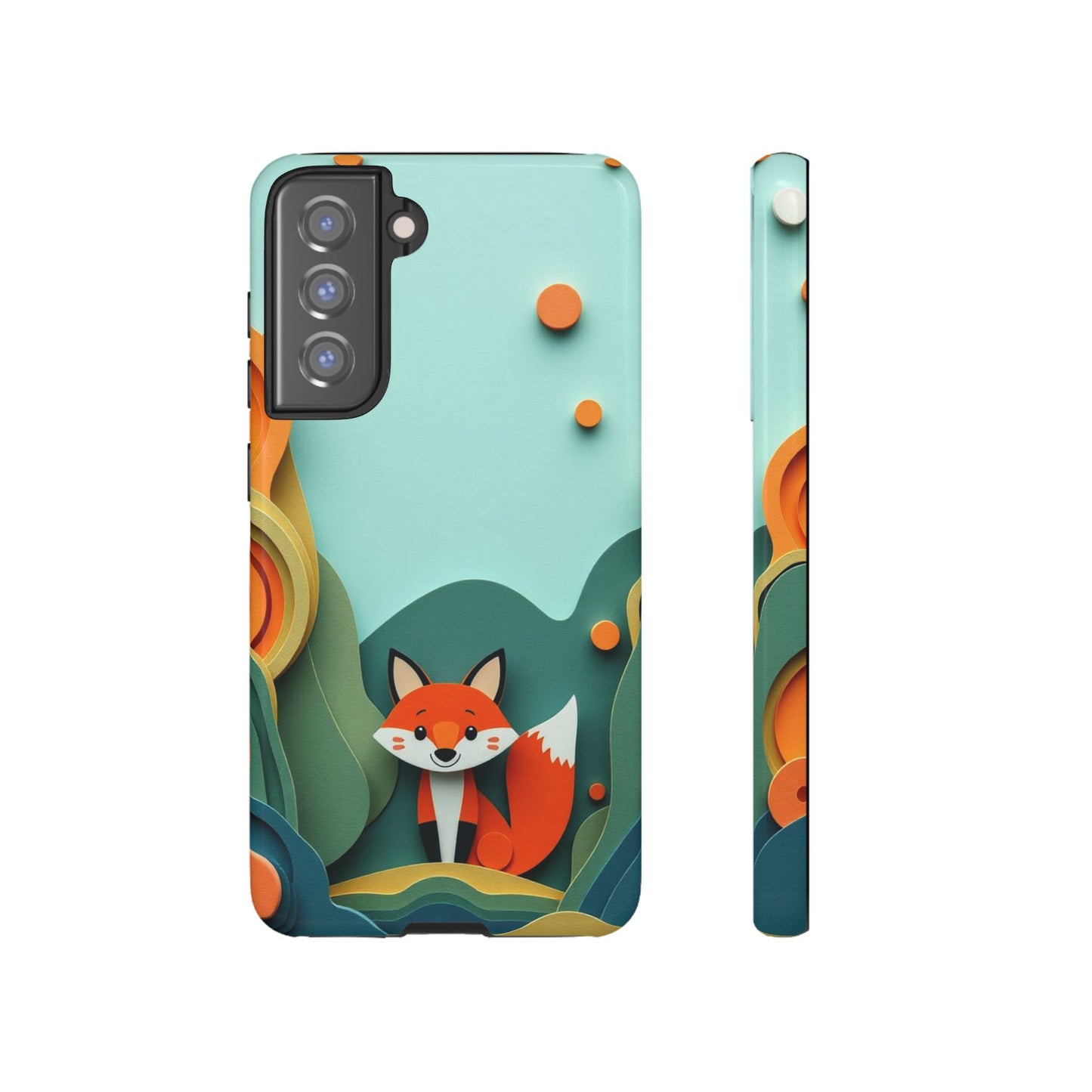 Papier-mâché Fox Design Phone Case