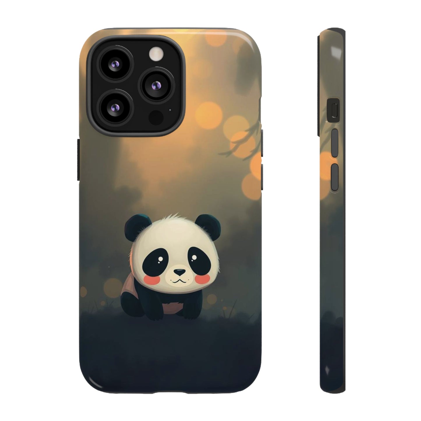 Cute Gothic Panda Design Phone Case