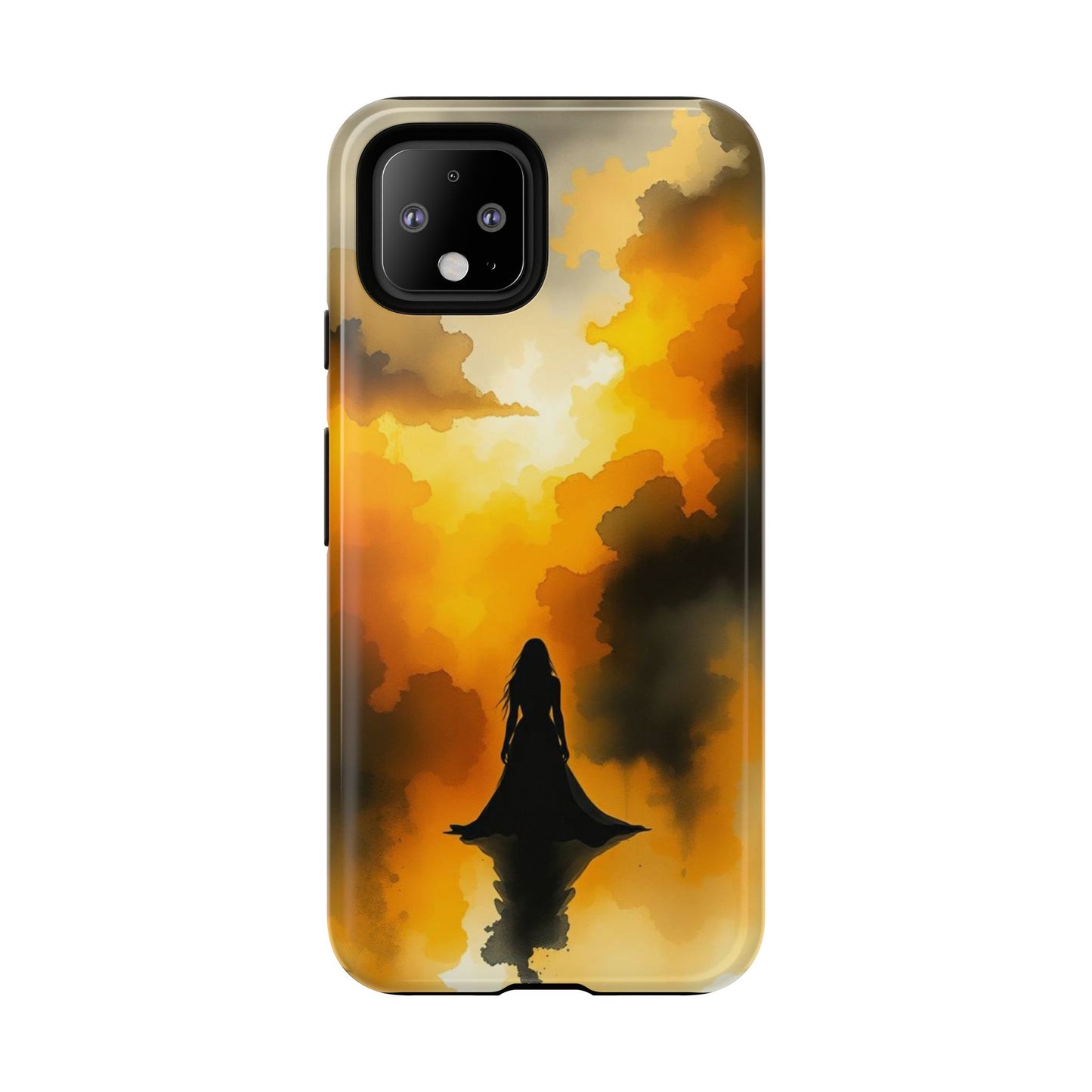 Watercolour Gothic Woman in Black Phone Case