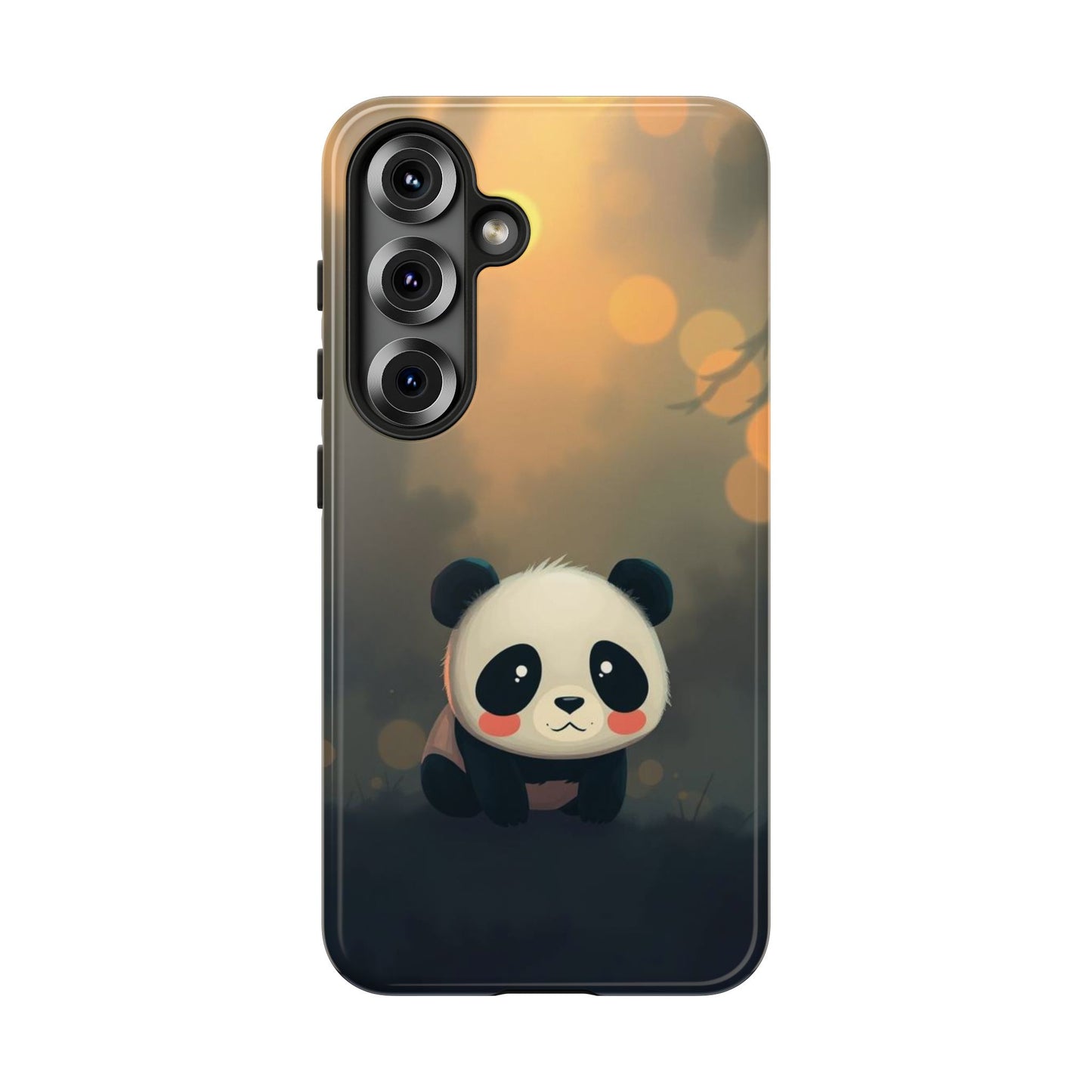 Cute Gothic Panda Design Phone Case