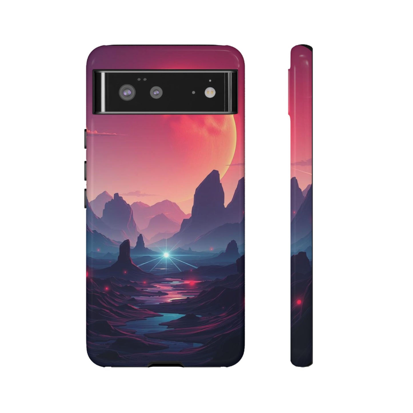 Alien Moon Landscape Design Phone Case