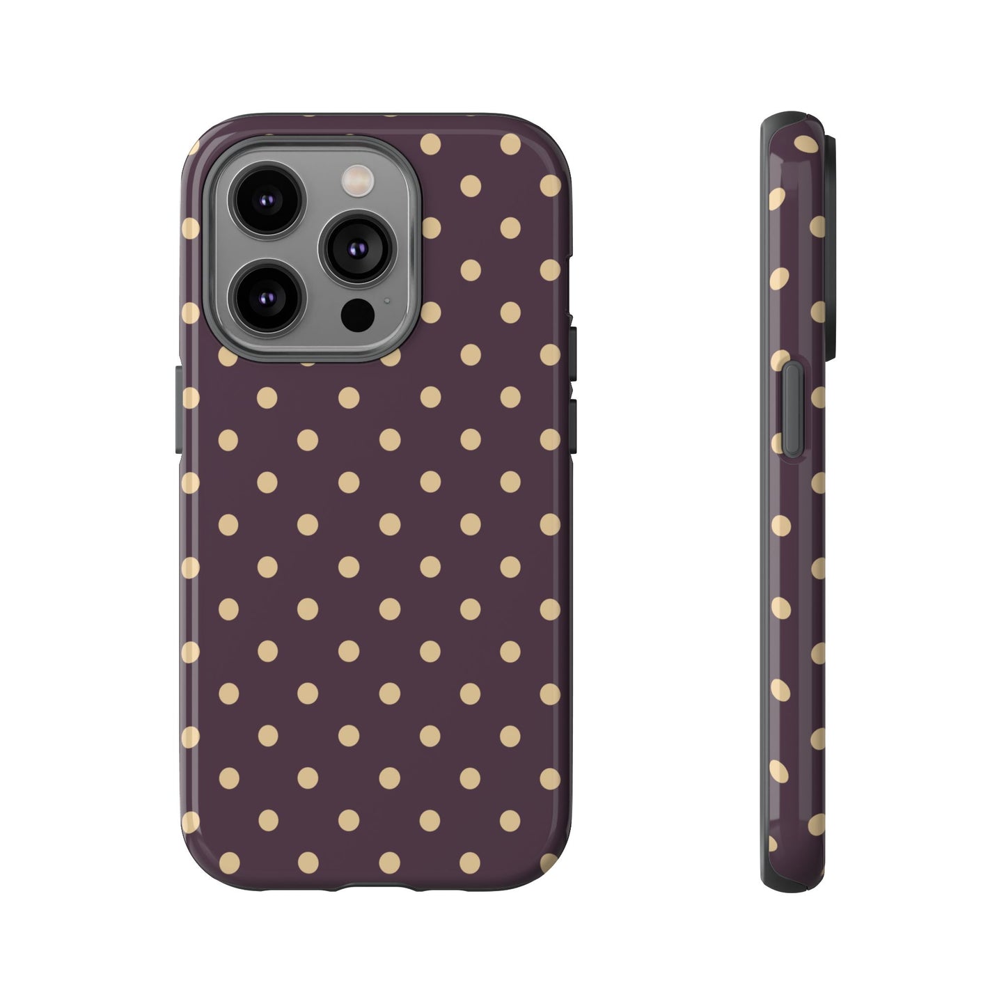 Purple with Yellow Dot Pattern Phone Case