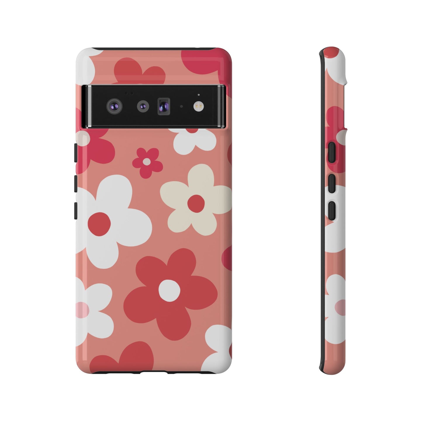 Google Pixel 6 Pro / Glossy Phone Case - ’Pink Daisy Pattern’ Phone Case
