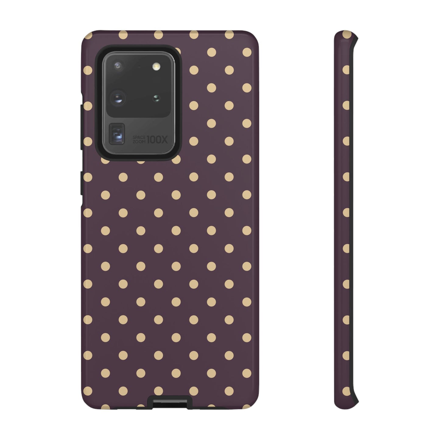 Purple with Yellow Dot Pattern Phone Case