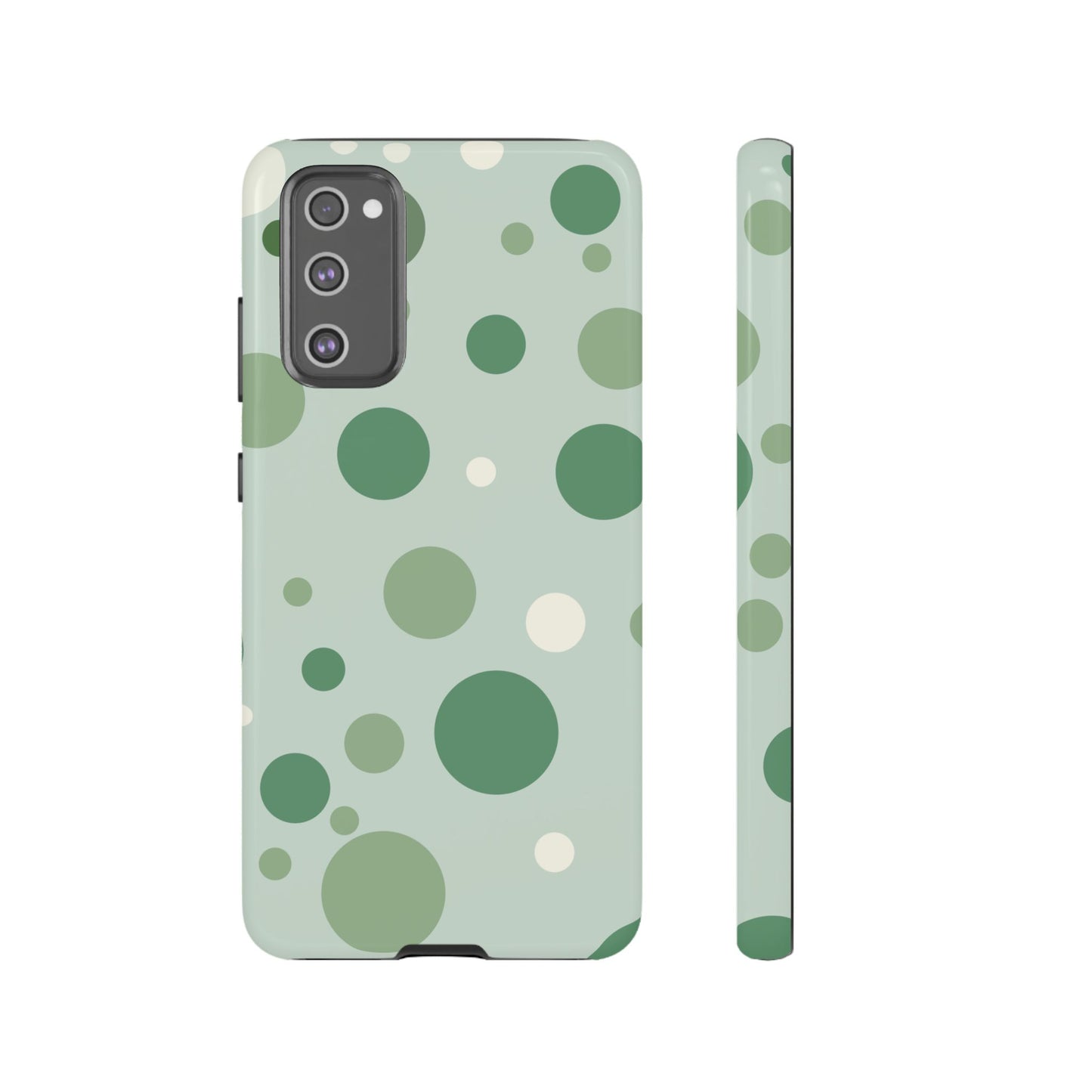 Samsung Galaxy S20 FE / Glossy Phone Case - ’Bold Green Dot Pattern’ Phone Case