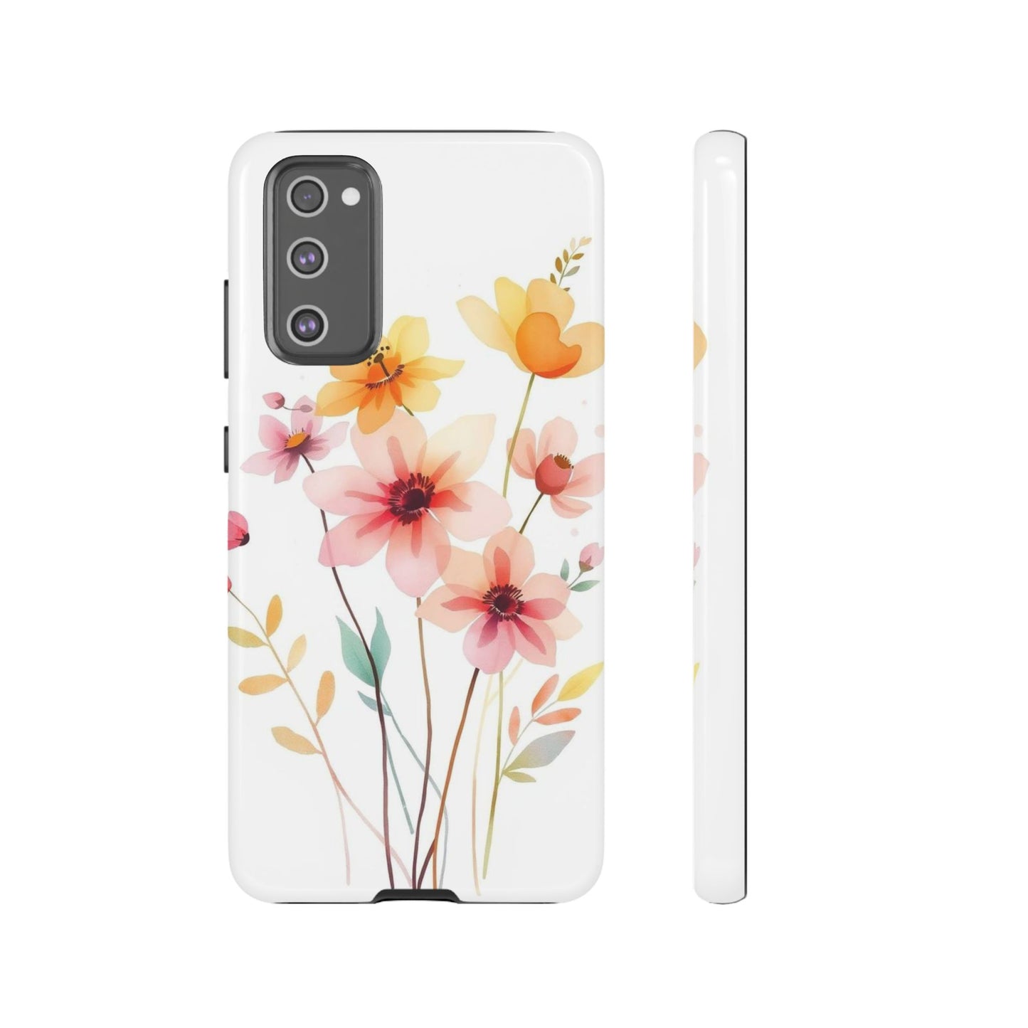 Boho Chic Watercolour Blooms Design Phone Case
