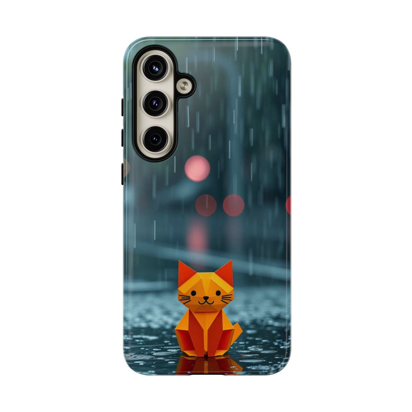 Origami 'Soggy Cat' Design Phone Case