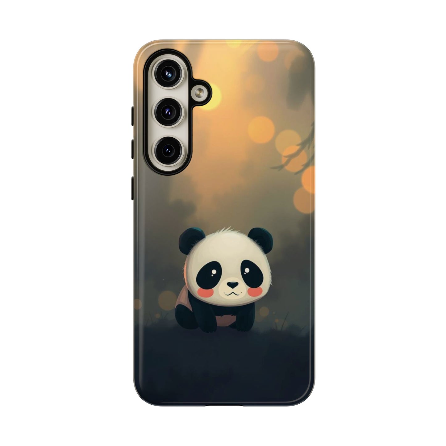 Cute Gothic Panda Design Phone Case