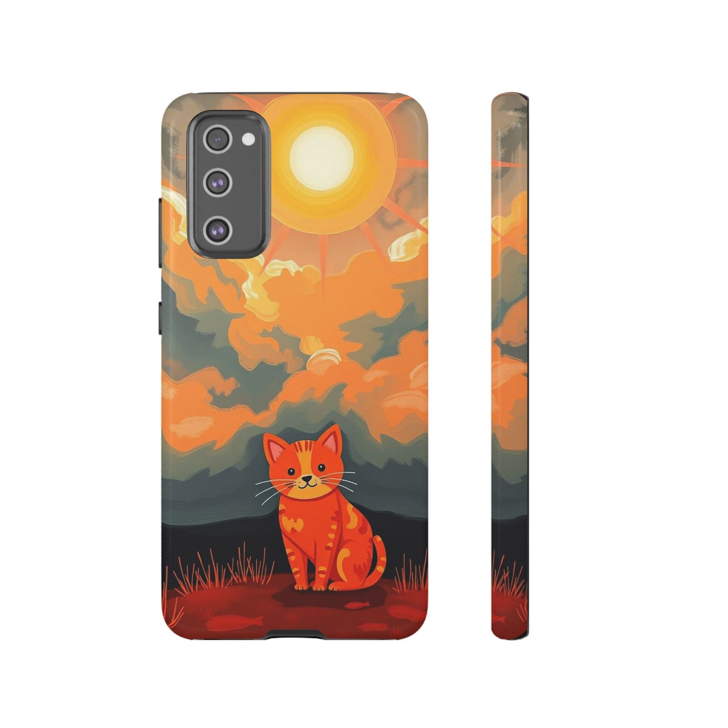 Acrylic Painting Style Cat Design Phone Case