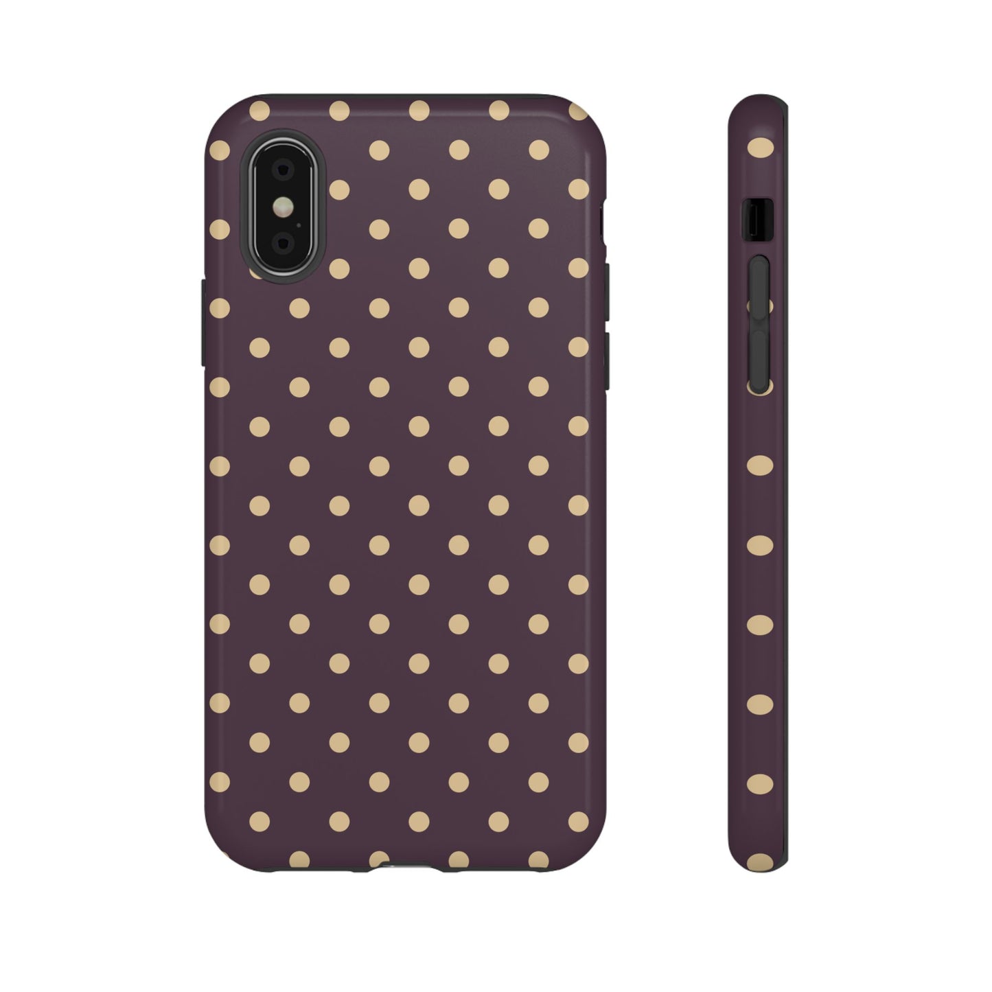 Purple with Yellow Dot Pattern Phone Case