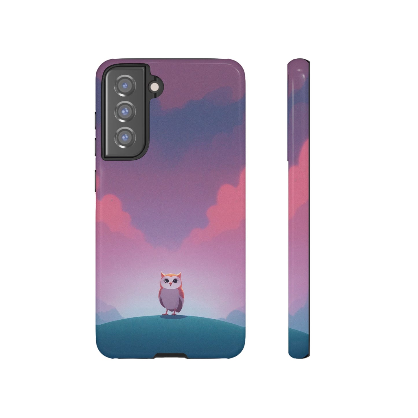 Watercolour Owl & Cloud Design Phone Case