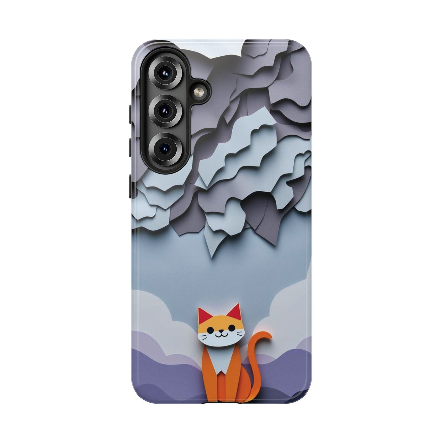 Papier-mâché Cat Design Phone Case