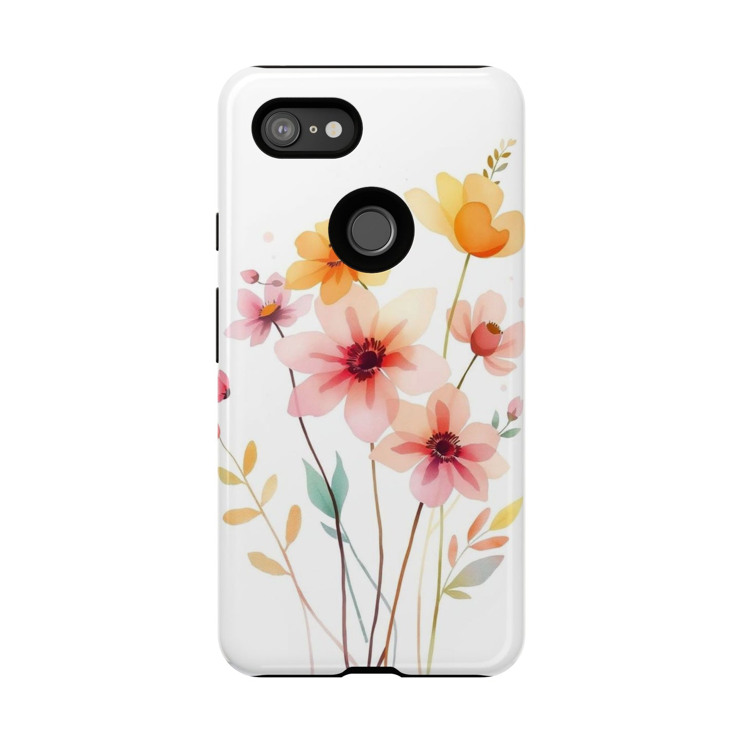 Boho Chic Watercolour Blooms Design Phone Case