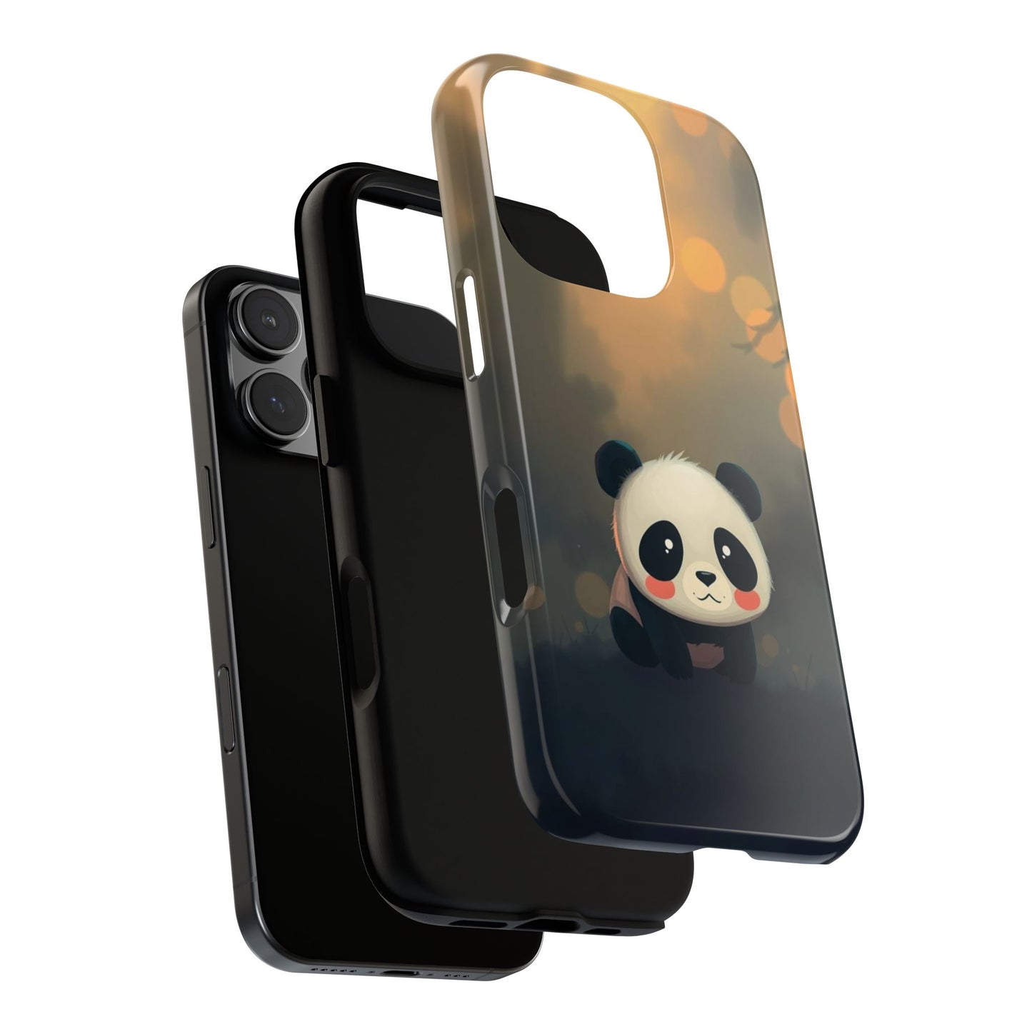Cute Gothic Panda Design Phone Case