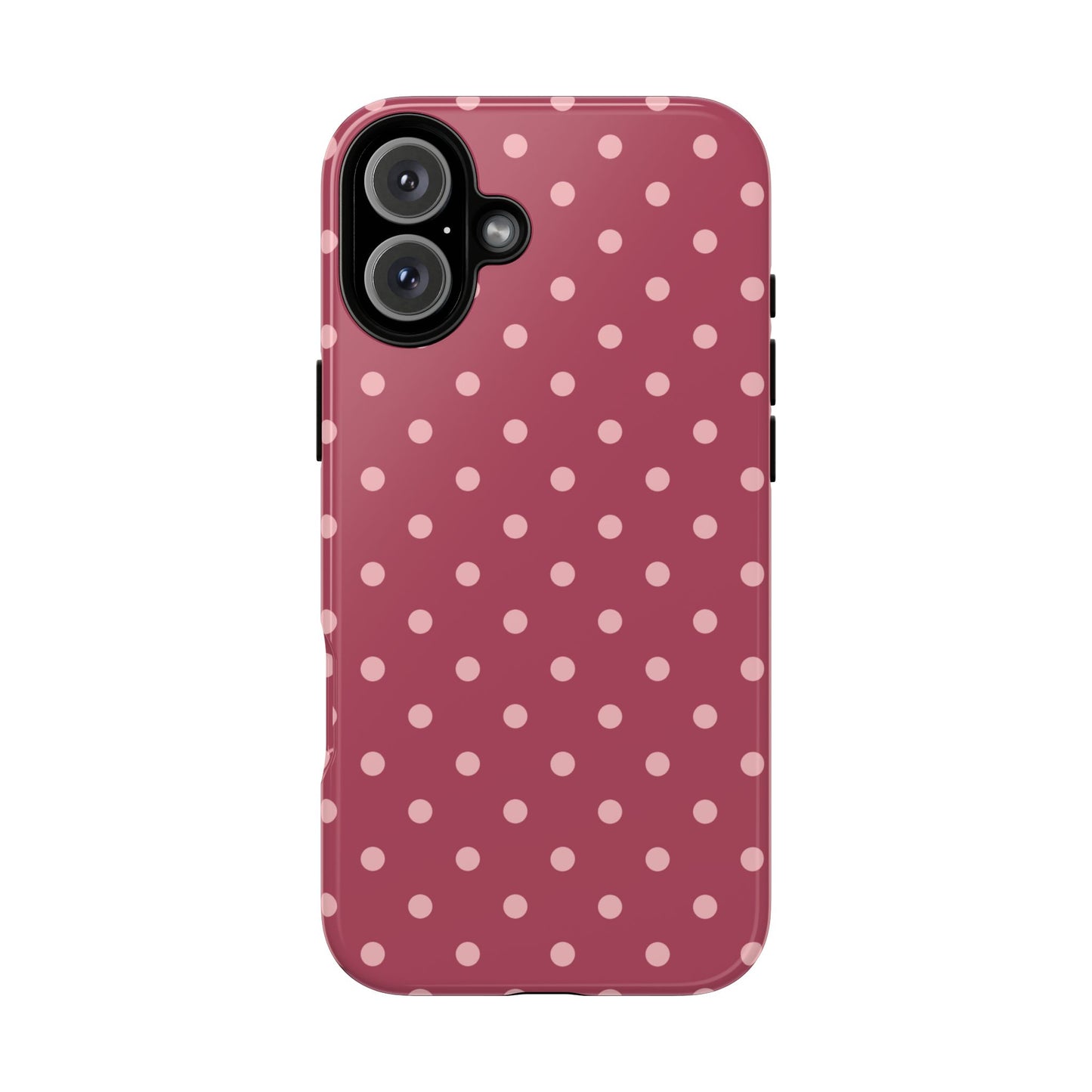iPhone 16 Plus / Glossy Phone Case - ’Pink Dot Pattern’ Phone Case
