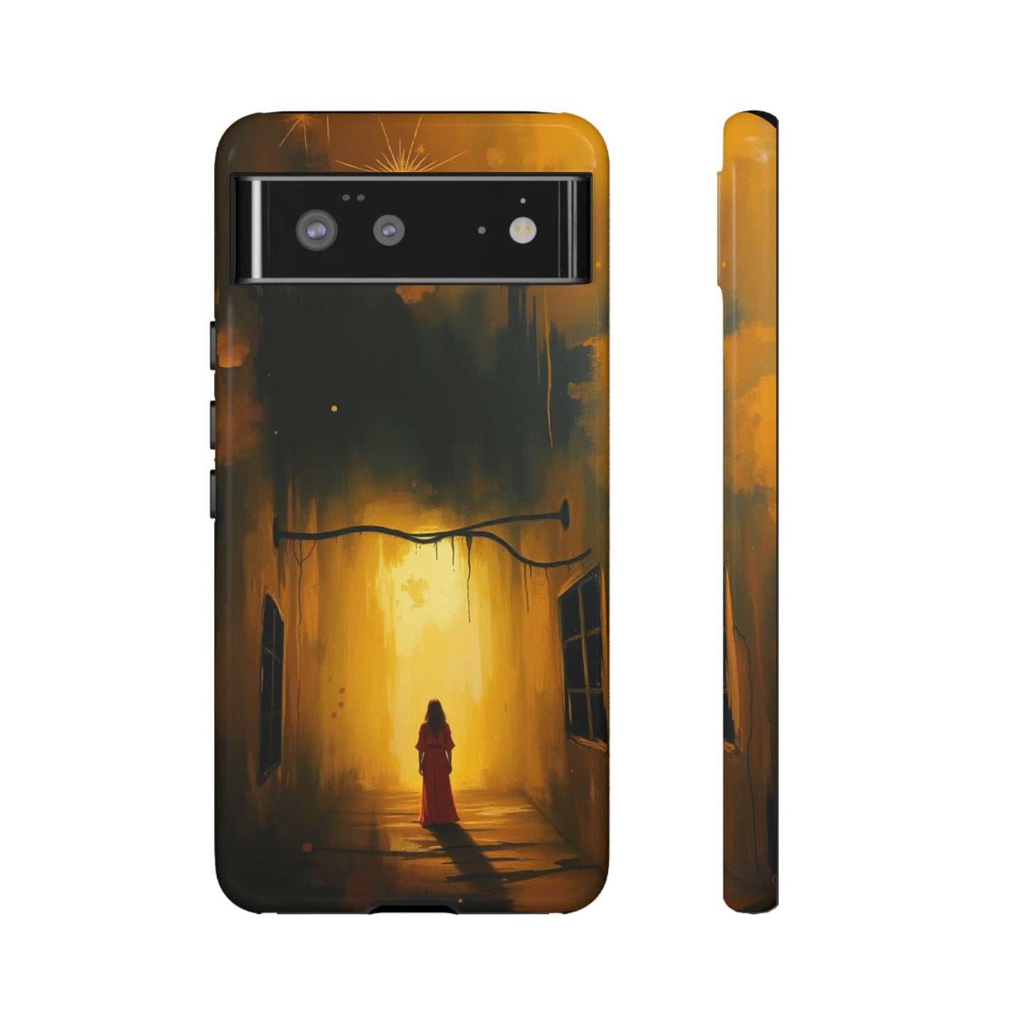 Acrylic Gothic Woman in Red Phone Case