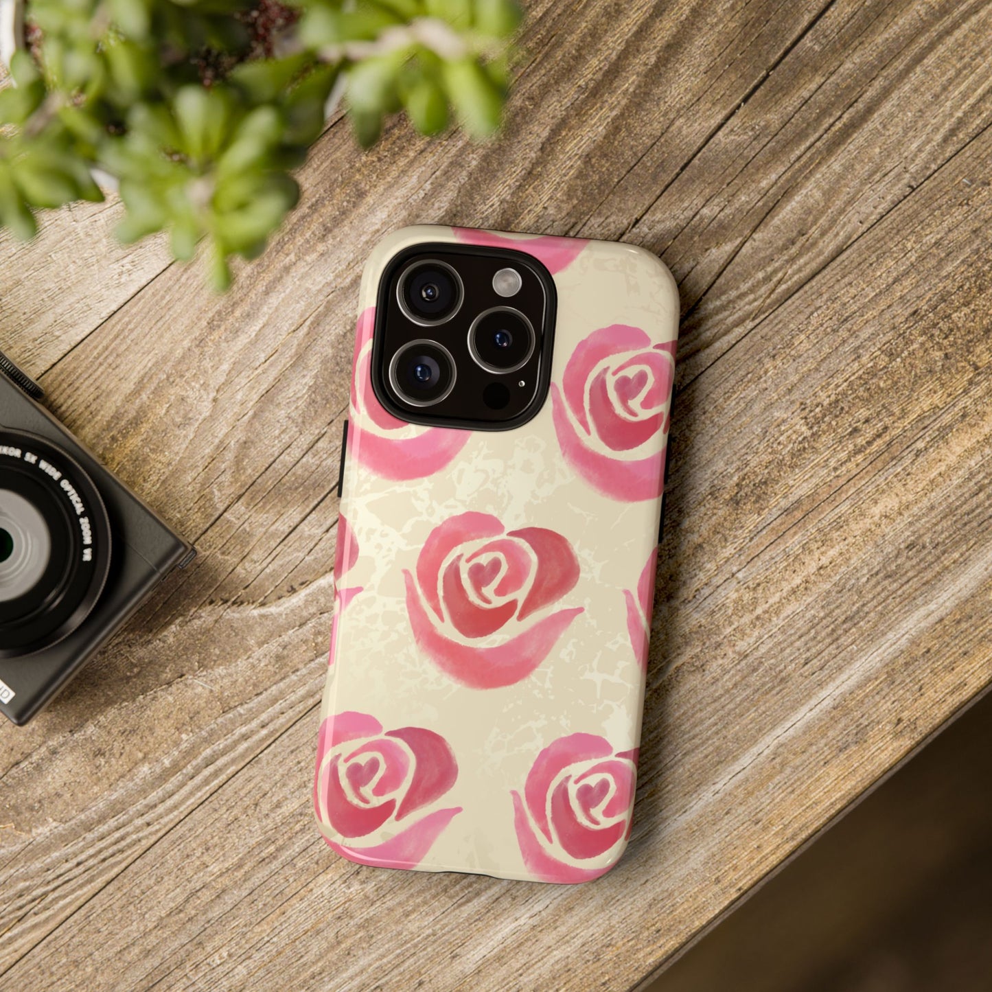 Phone Case - ’Pink Rose Pattern’ Phone Case