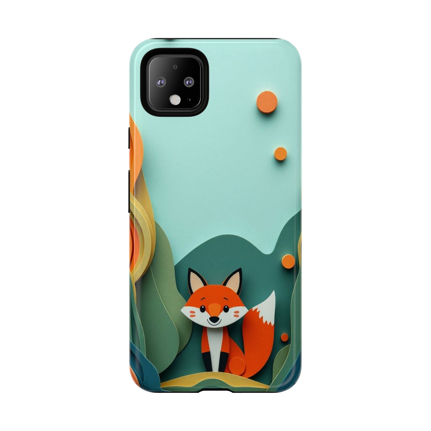Papier-mâché Fox Design Phone Case