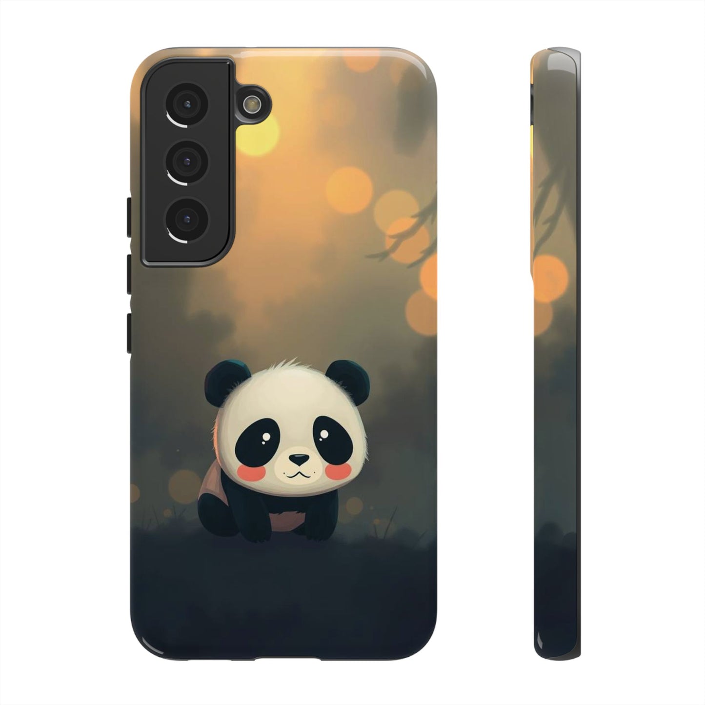 Cute Gothic Panda Design Phone Case