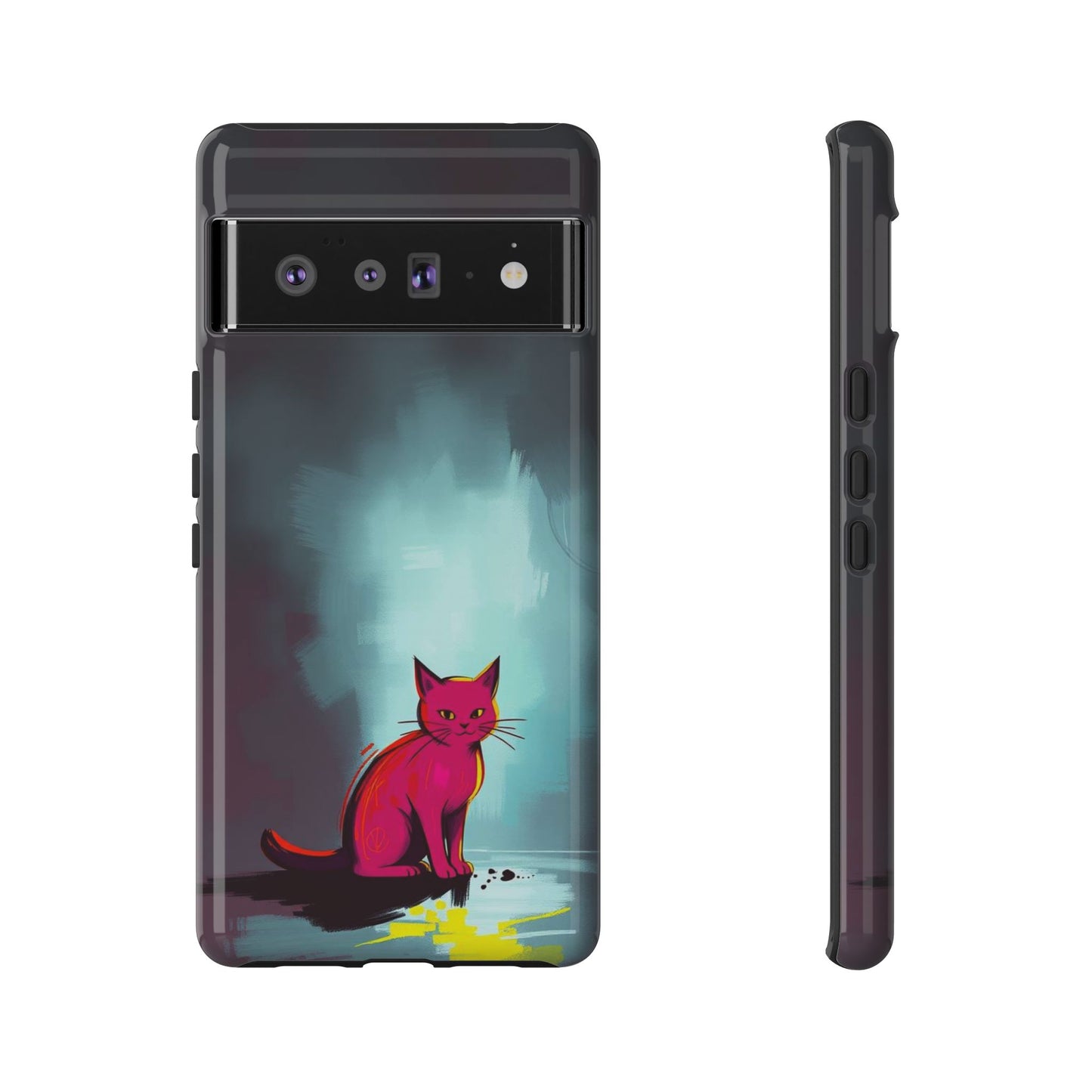 Pop Art Moody Cat Design Phone Case