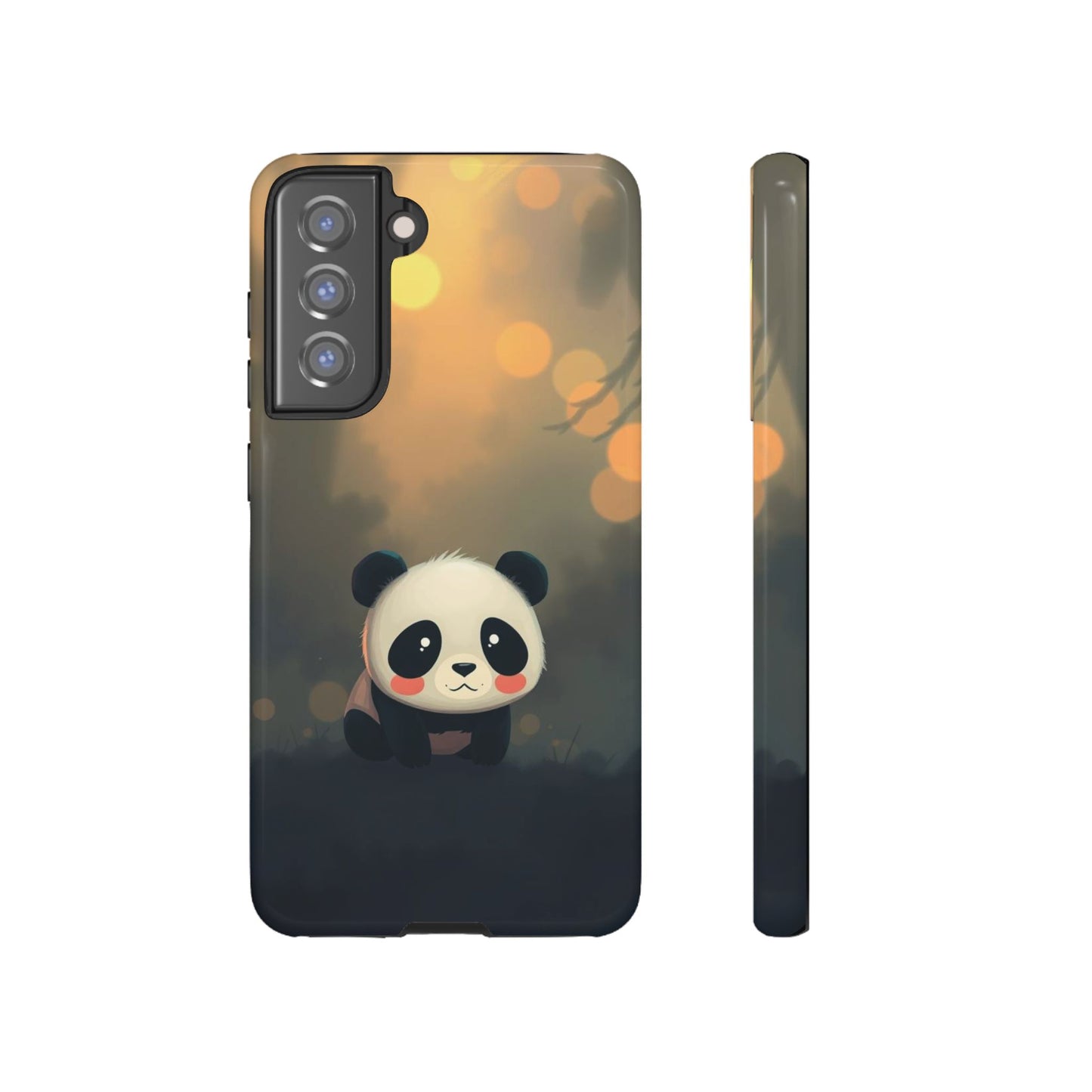 Cute Gothic Panda Design Phone Case