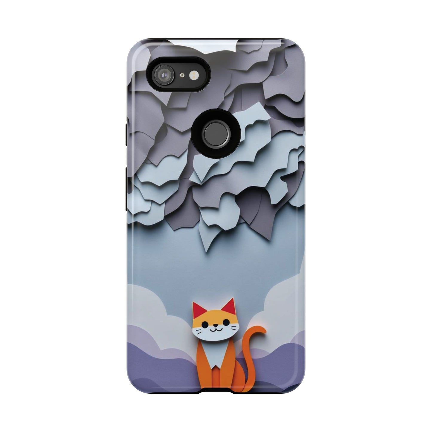 Papier-mâché Cat Design Phone Case