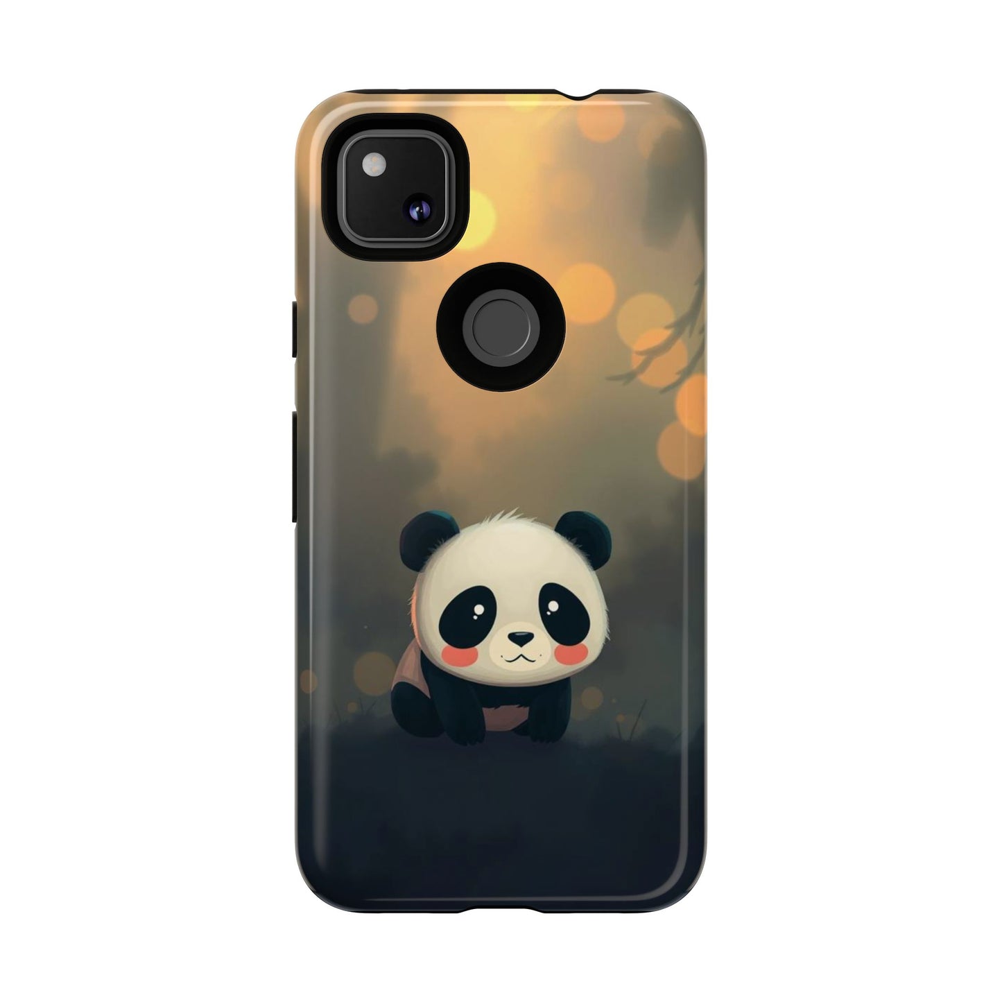 Cute Gothic Panda Design Phone Case