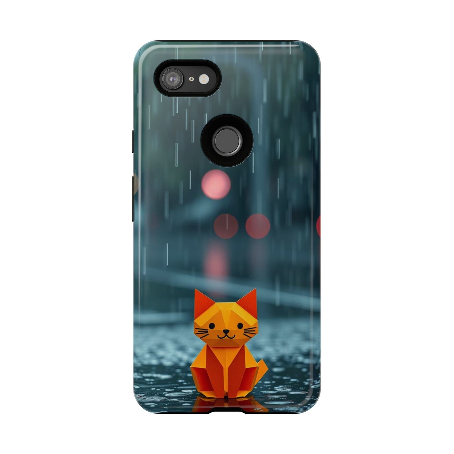 Origami 'Soggy Cat' Design Phone Case