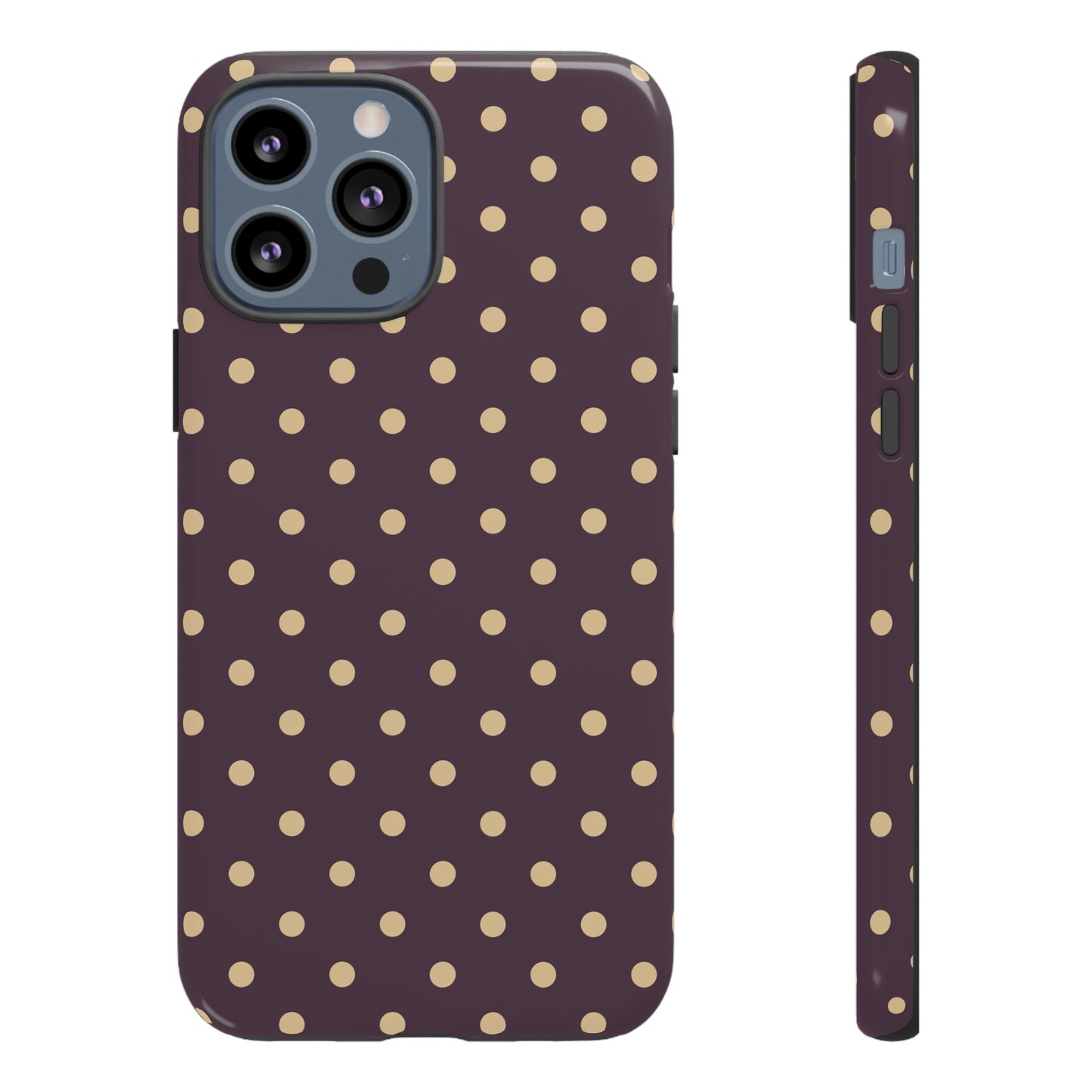 Purple with Yellow Dot Pattern Phone Case