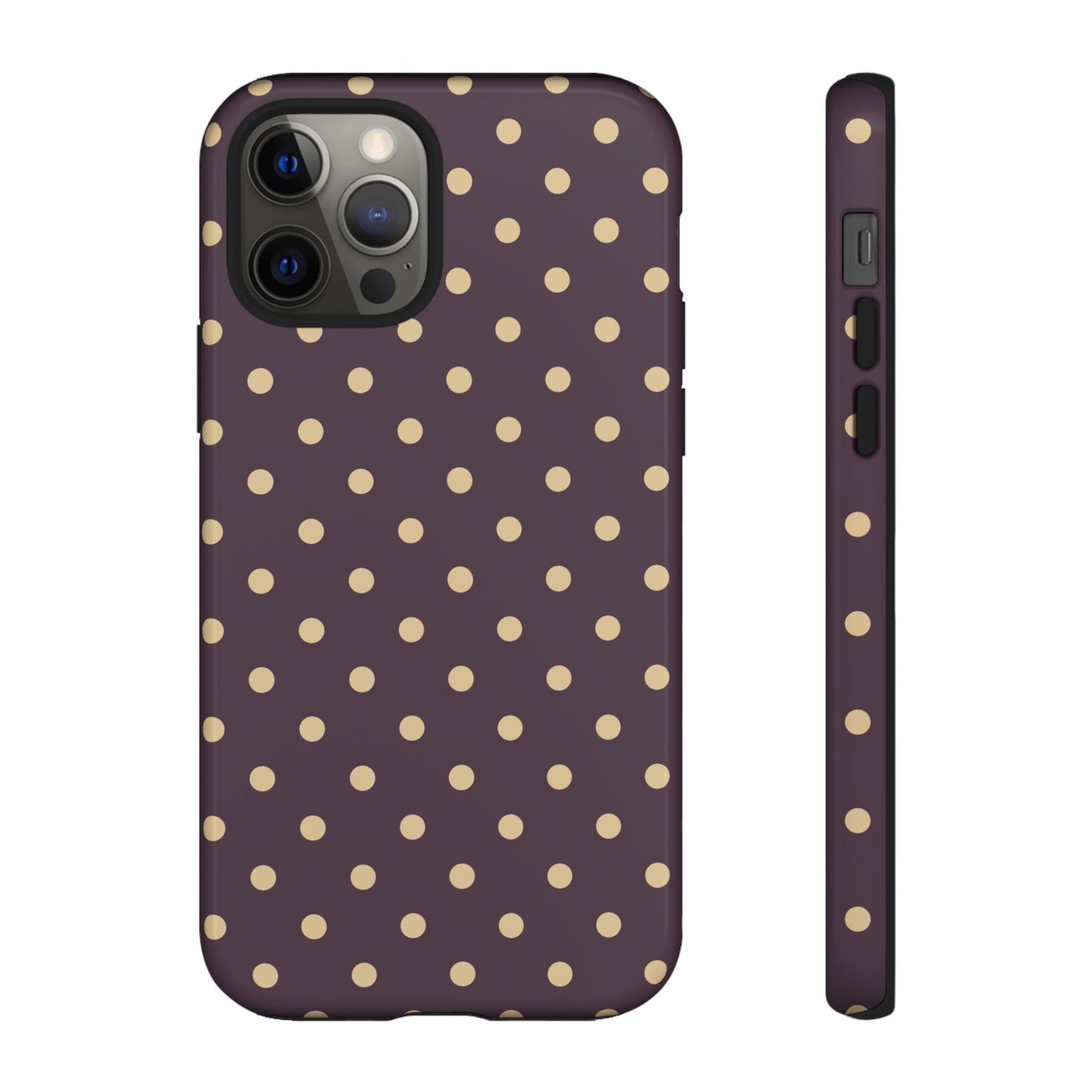 Purple with Yellow Dot Pattern Phone Case