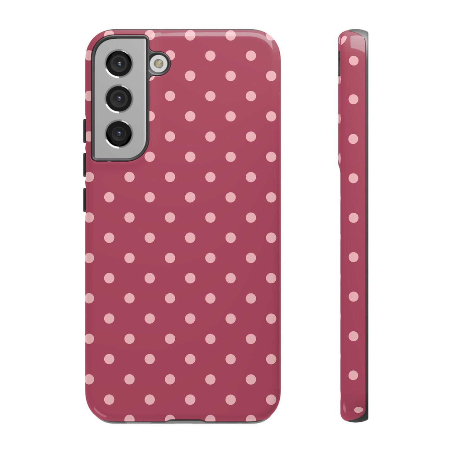 Samsung Galaxy S22 Plus / Glossy Phone Case - ’Pink Dot Pattern’ Phone Case
