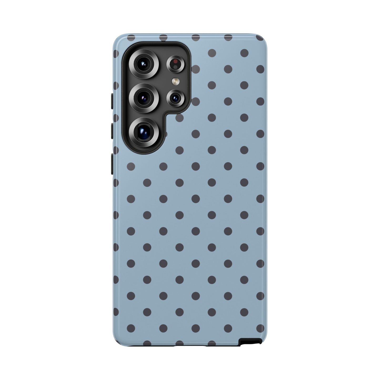 Light Blue with Dark Blue Dot Pattern Phone Case