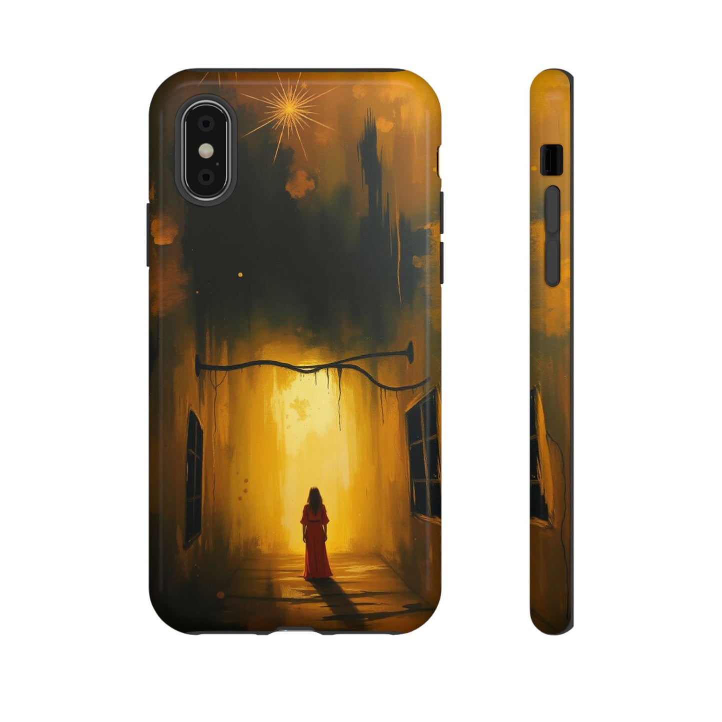Acrylic Gothic Woman in Red Phone Case