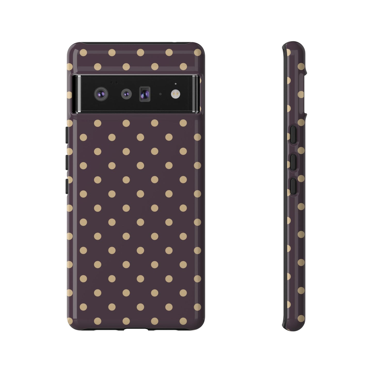Purple with Yellow Dot Pattern Phone Case