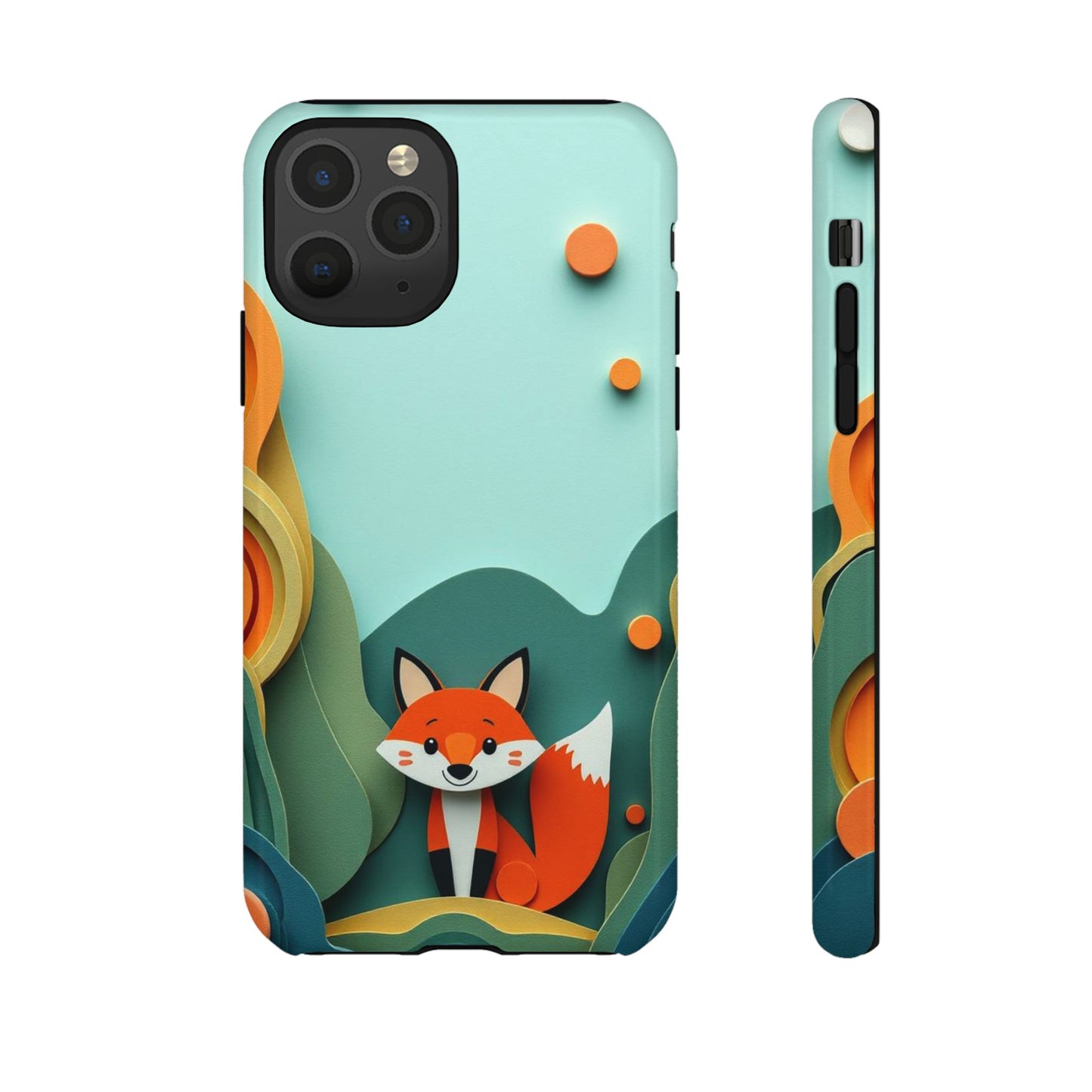 Papier-mâché Fox Design Phone Case