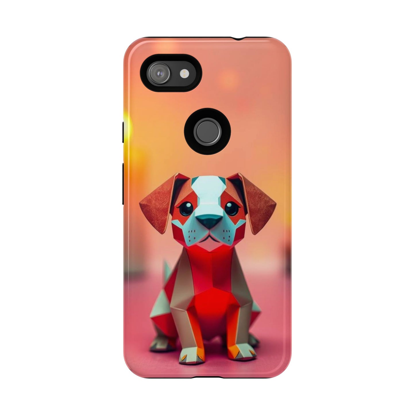 Origami Dog Design Phone Case