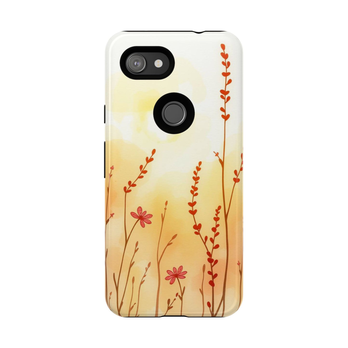 Boho Chic Watercolour Wildflower Dusk Pattern Phone Case