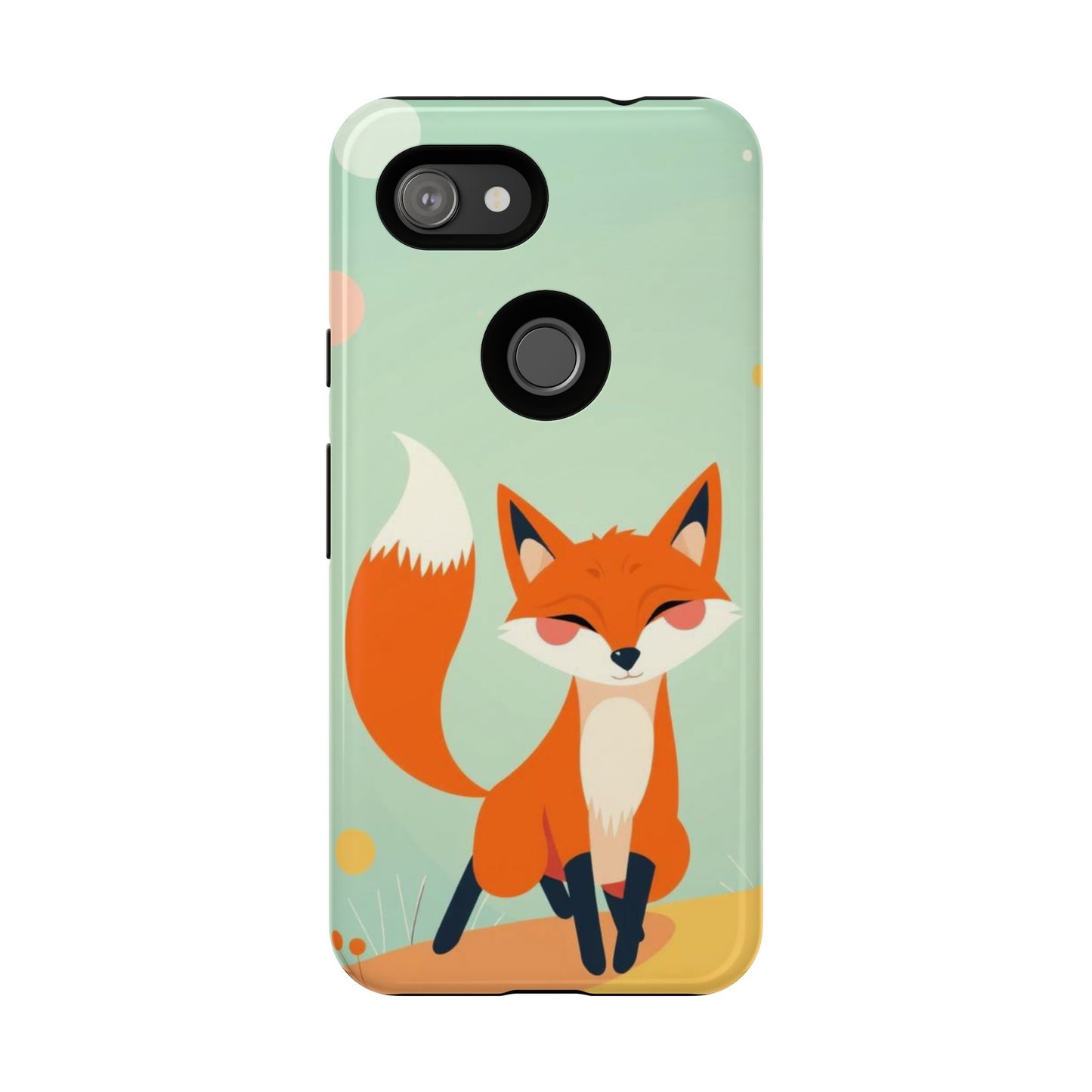 Happy Fox Design Phone Case
