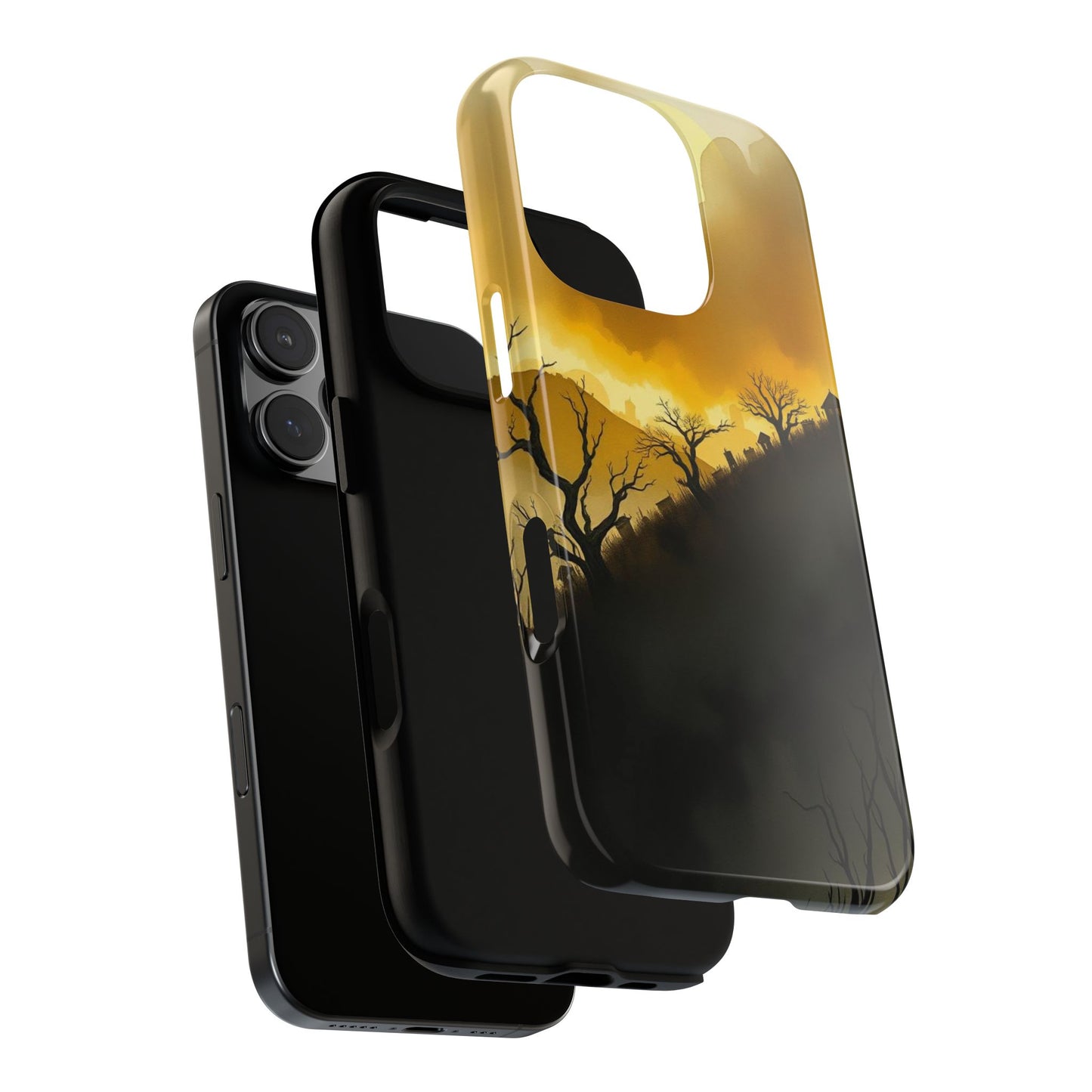 Eerie Graveyard Watercolour Design Phone Case