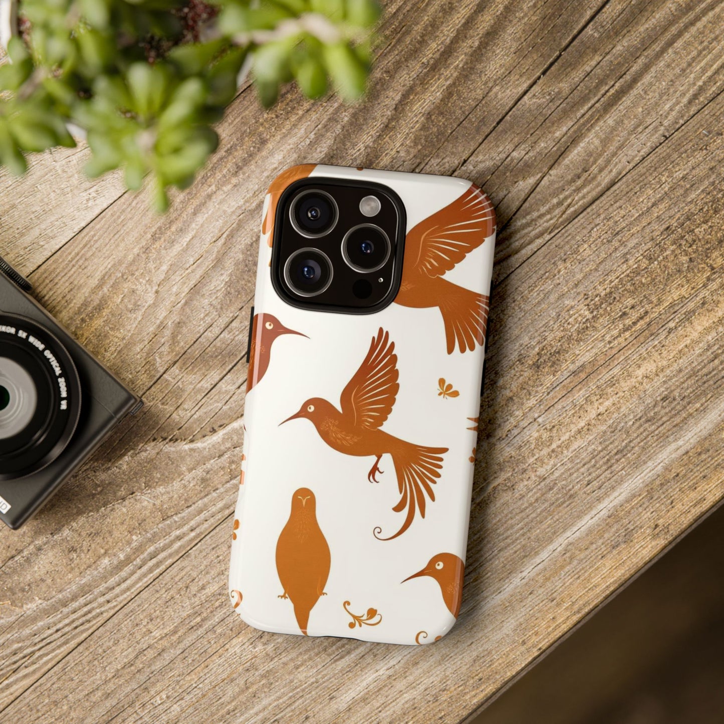 Abstract Bird Pattern Phone Case