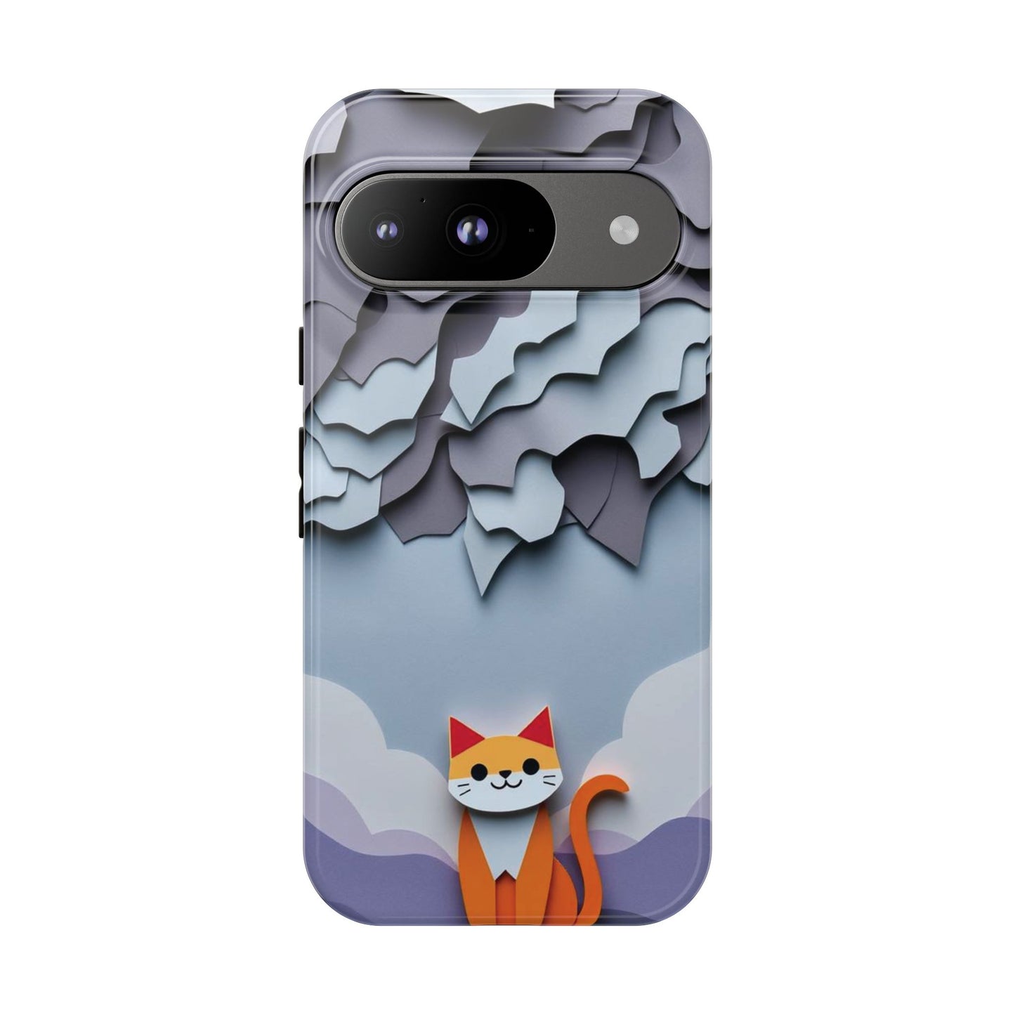 Papier-mâché Cat Design Phone Case
