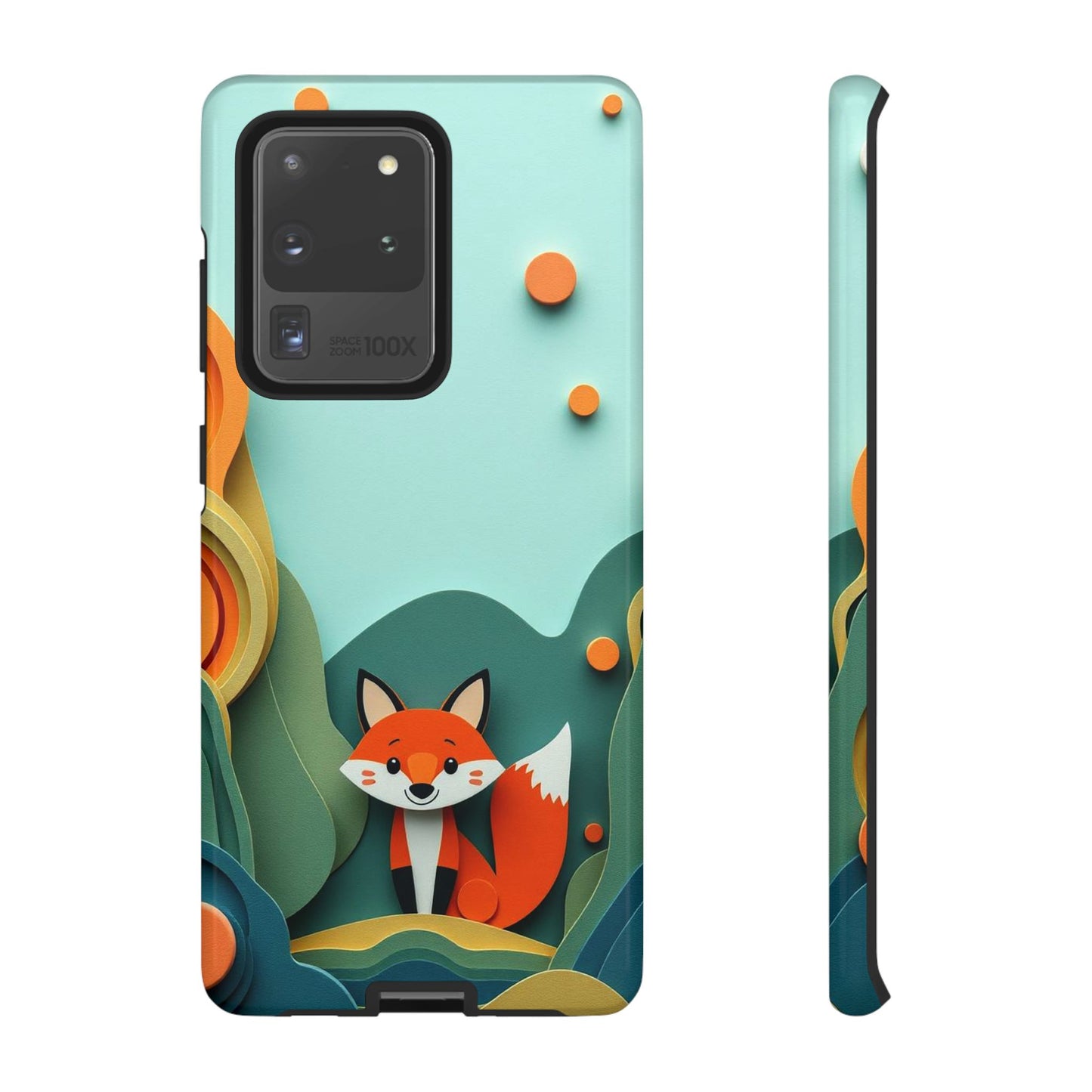 Papier-mâché Fox Design Phone Case