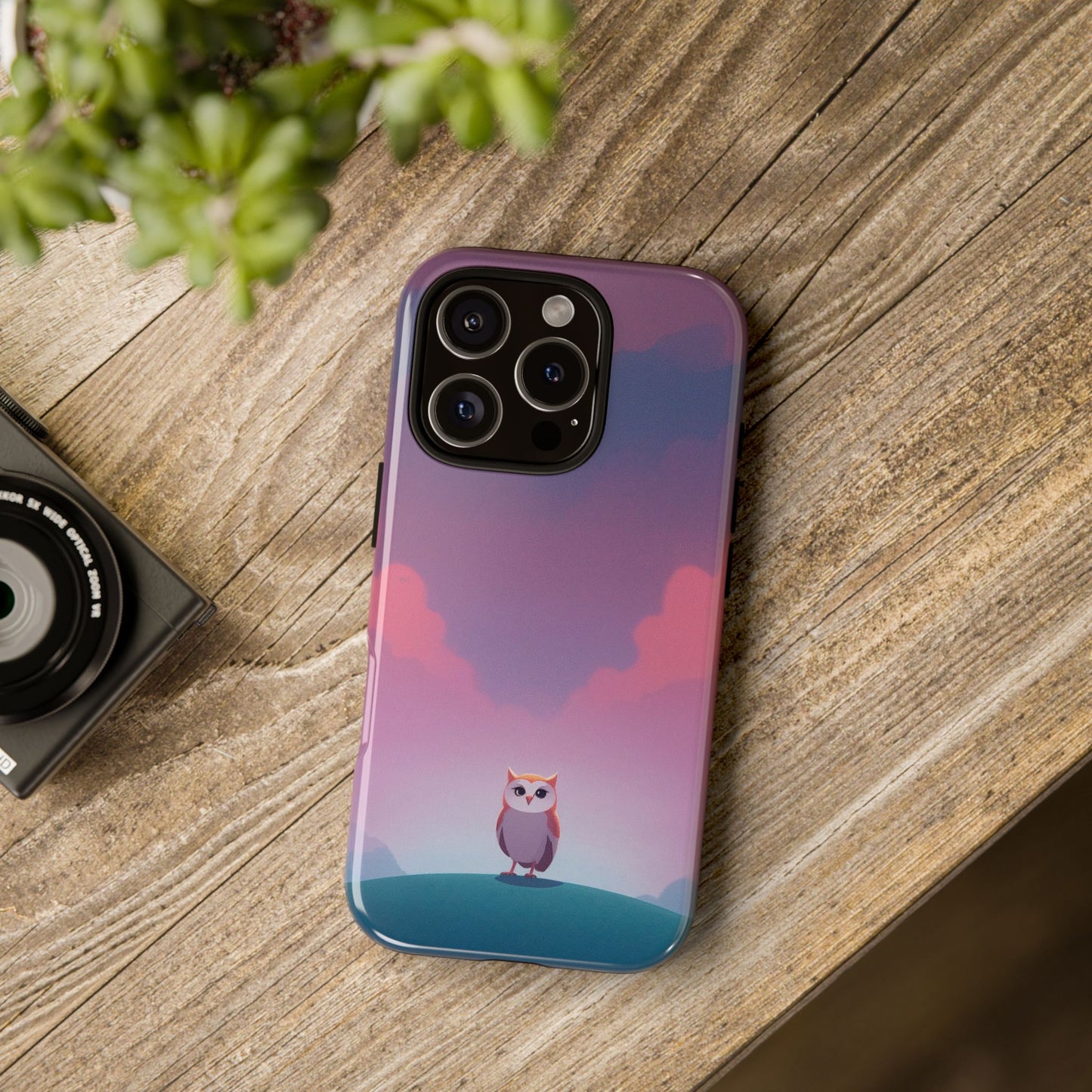 Watercolour Owl & Cloud Design Phone Case