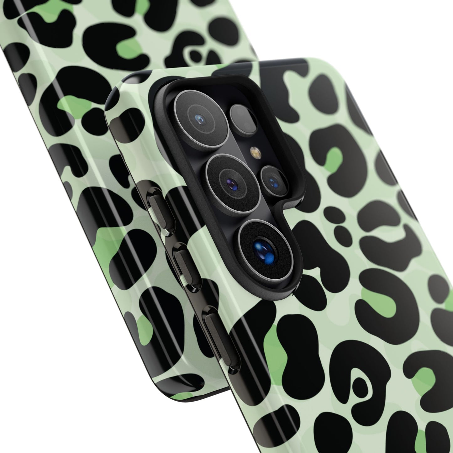 Chic Sage Leopard Print Phone Case