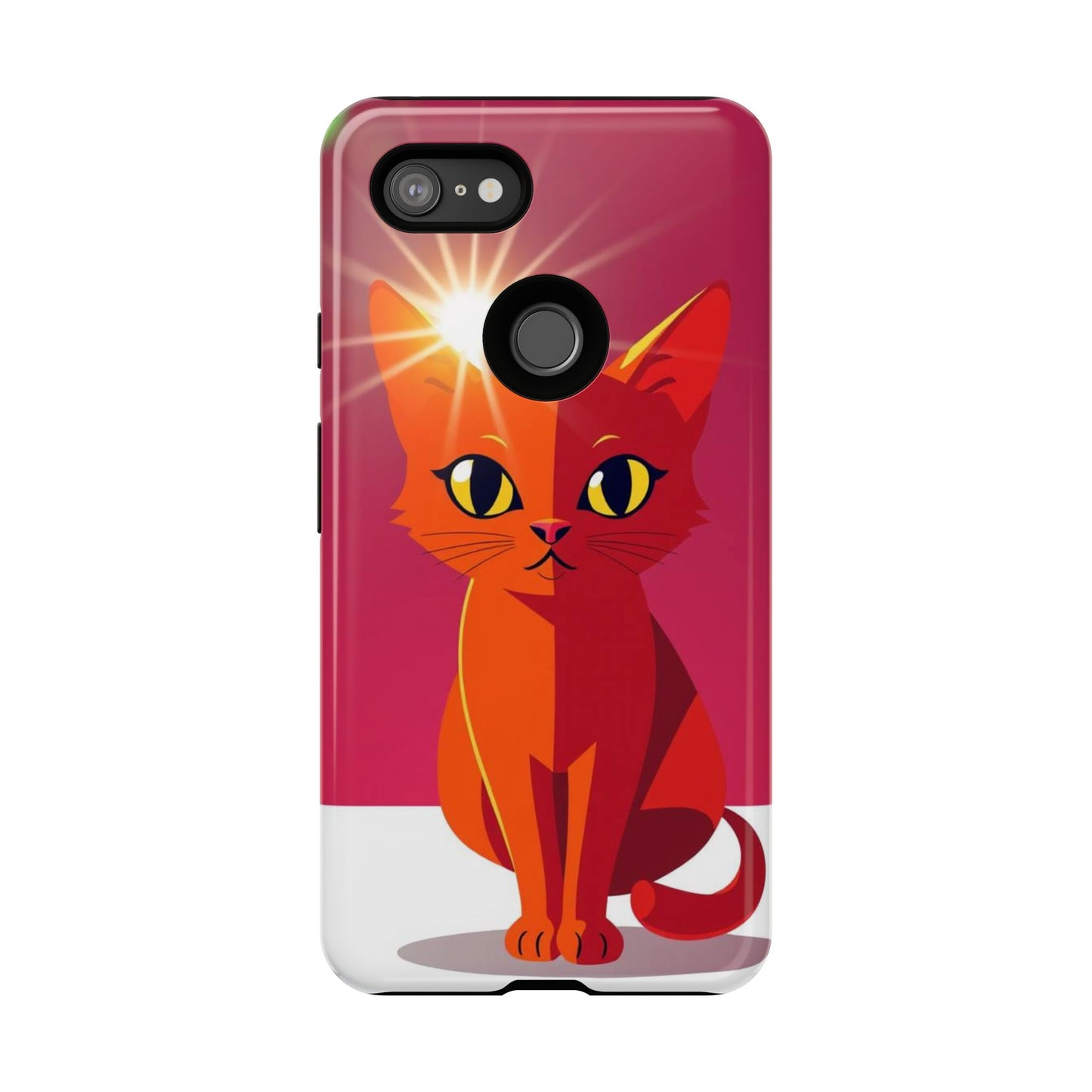 Flashing Cat Design Phone Case
