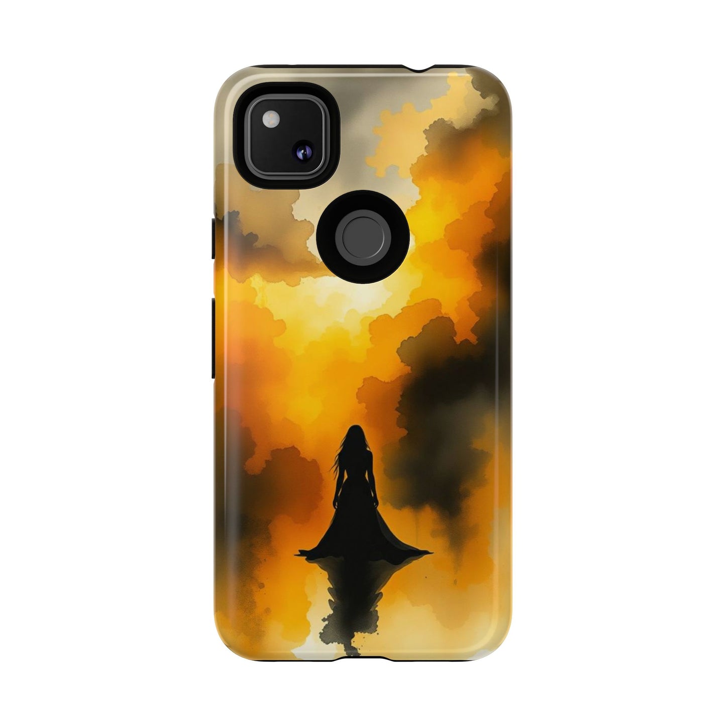 Watercolour Gothic Woman in Black Phone Case