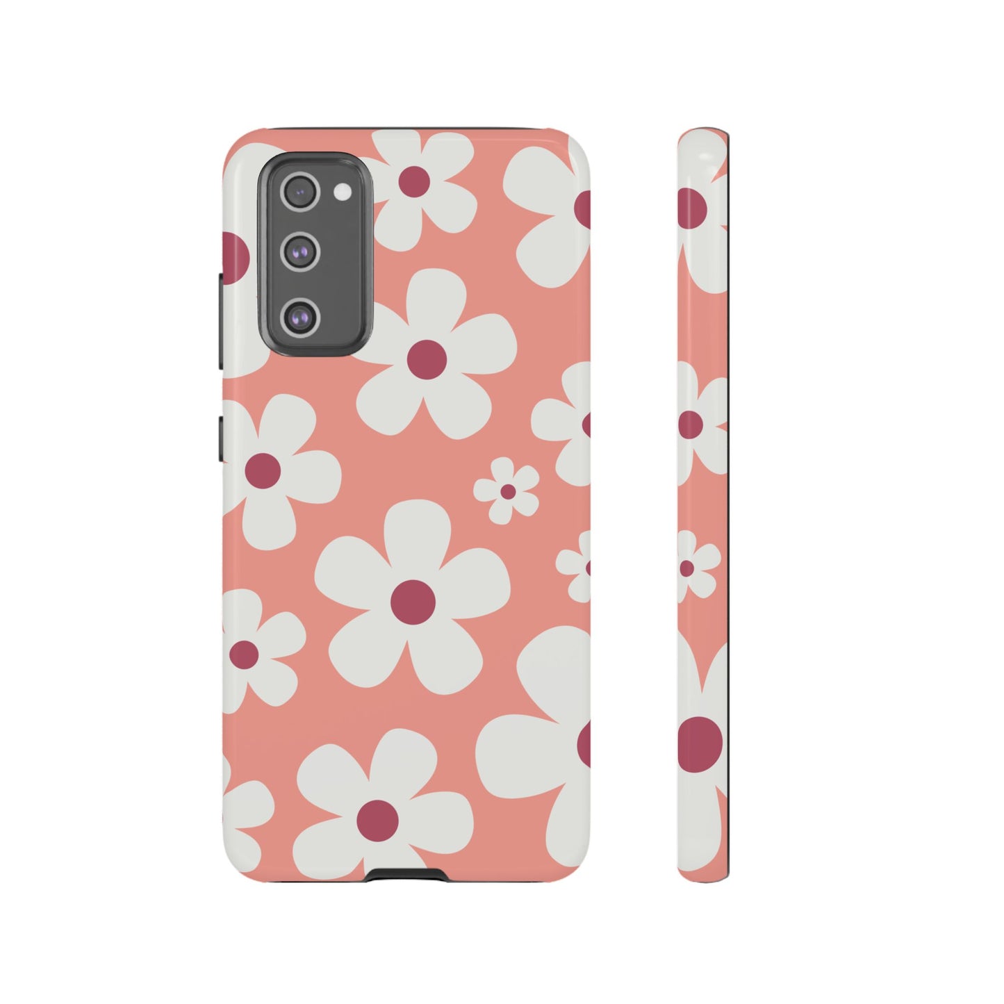 Samsung Galaxy S20 FE / Glossy Phone Case - Cute Pink Daisy Pattern #2 Phone Case