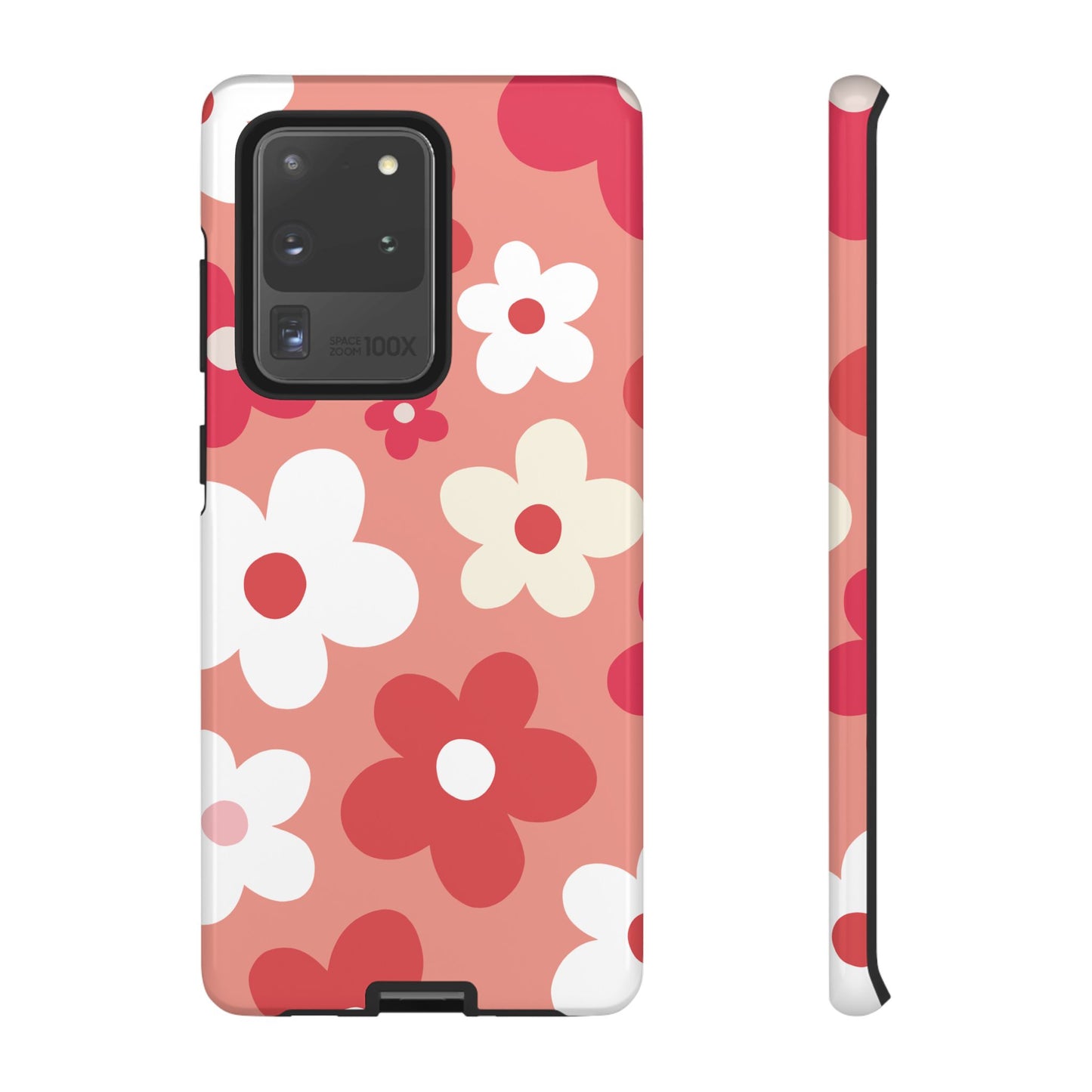 Samsung Galaxy S20 Ultra / Glossy Phone Case - ’Pink Daisy Pattern’ Phone Case