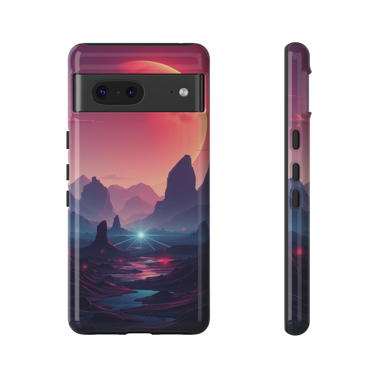 Alien Moon Landscape Design Phone Case